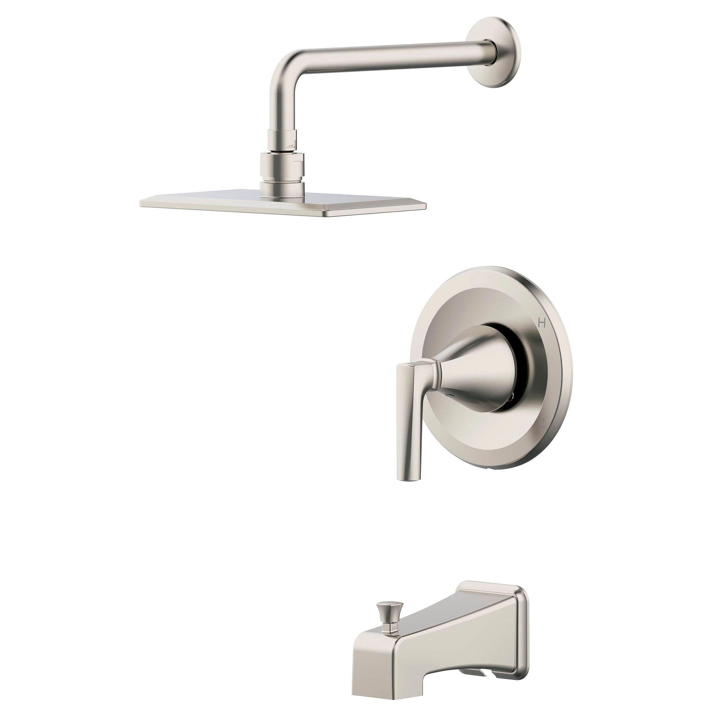 Harper Brushed Nickel Shower and Tub Combination