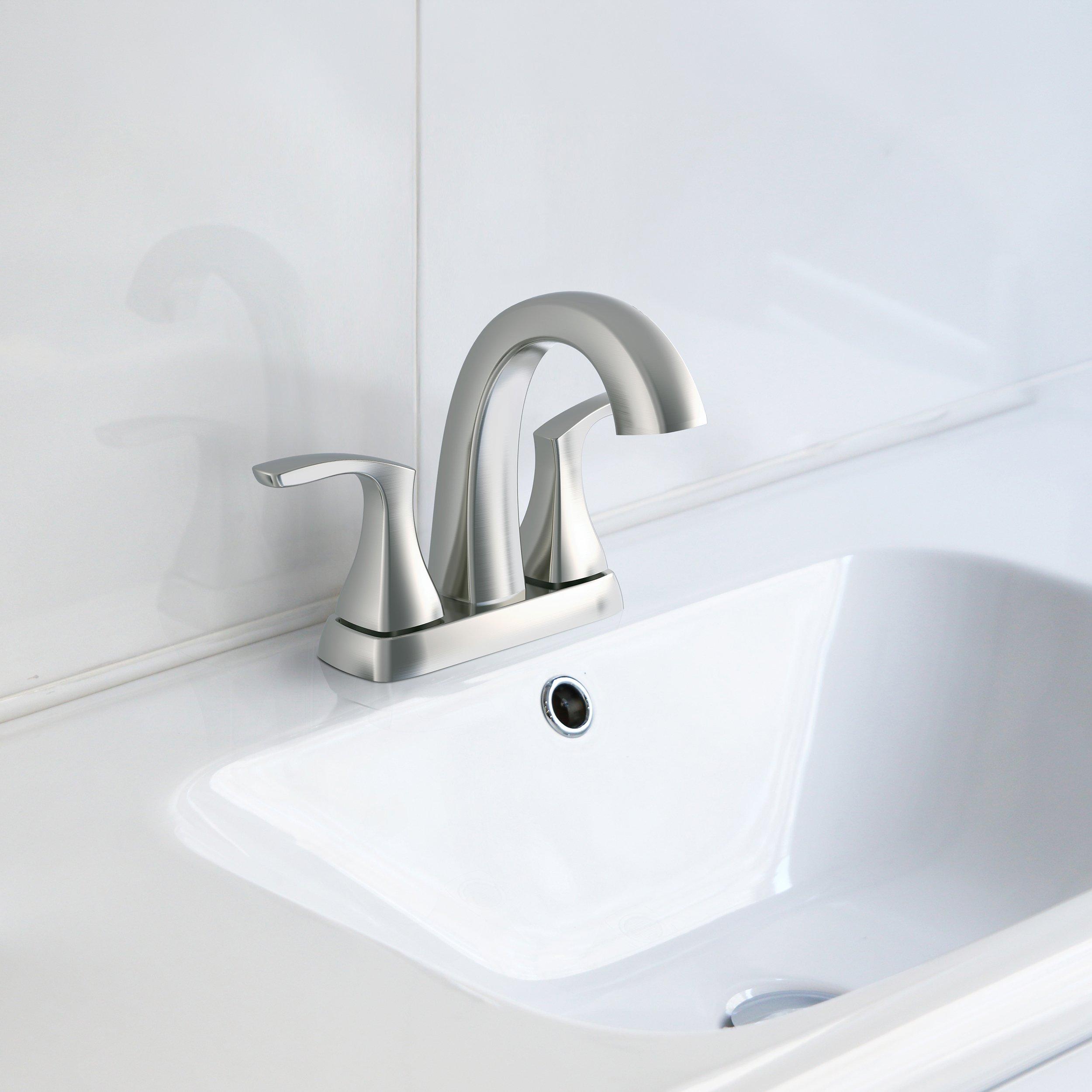 Jadyn 4 in. Centerset Brushed Nickel Bath Faucet
