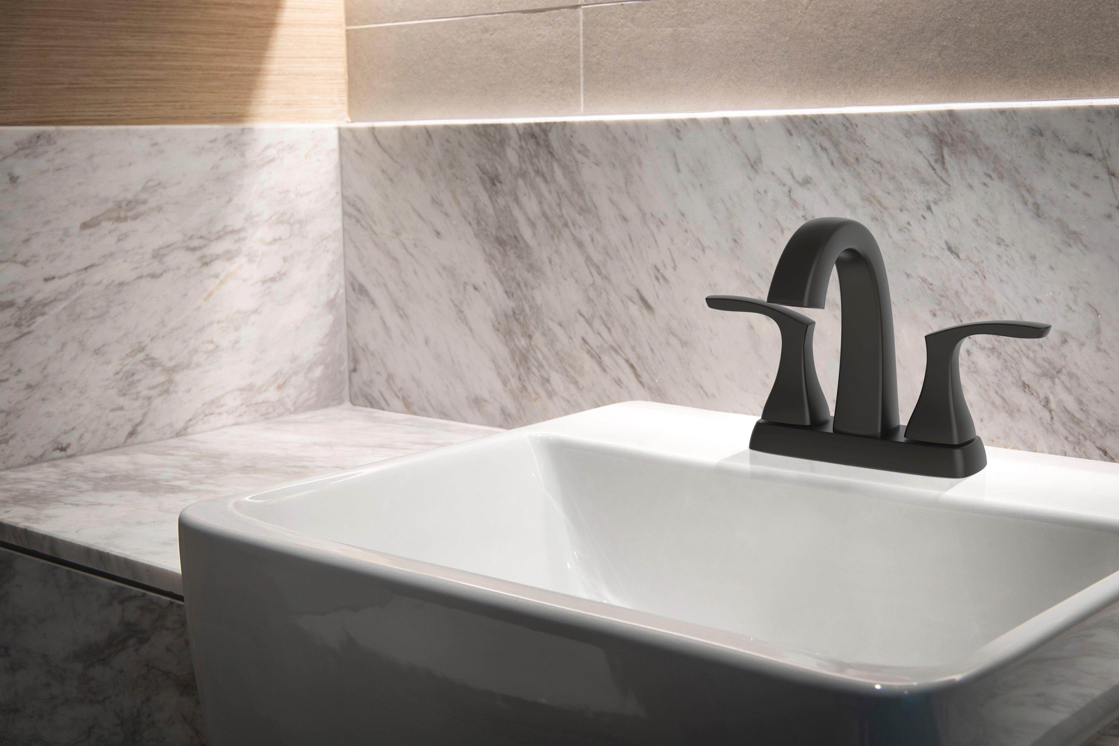 Jadyn 4 in. Centerset Matte Black Bath Faucet