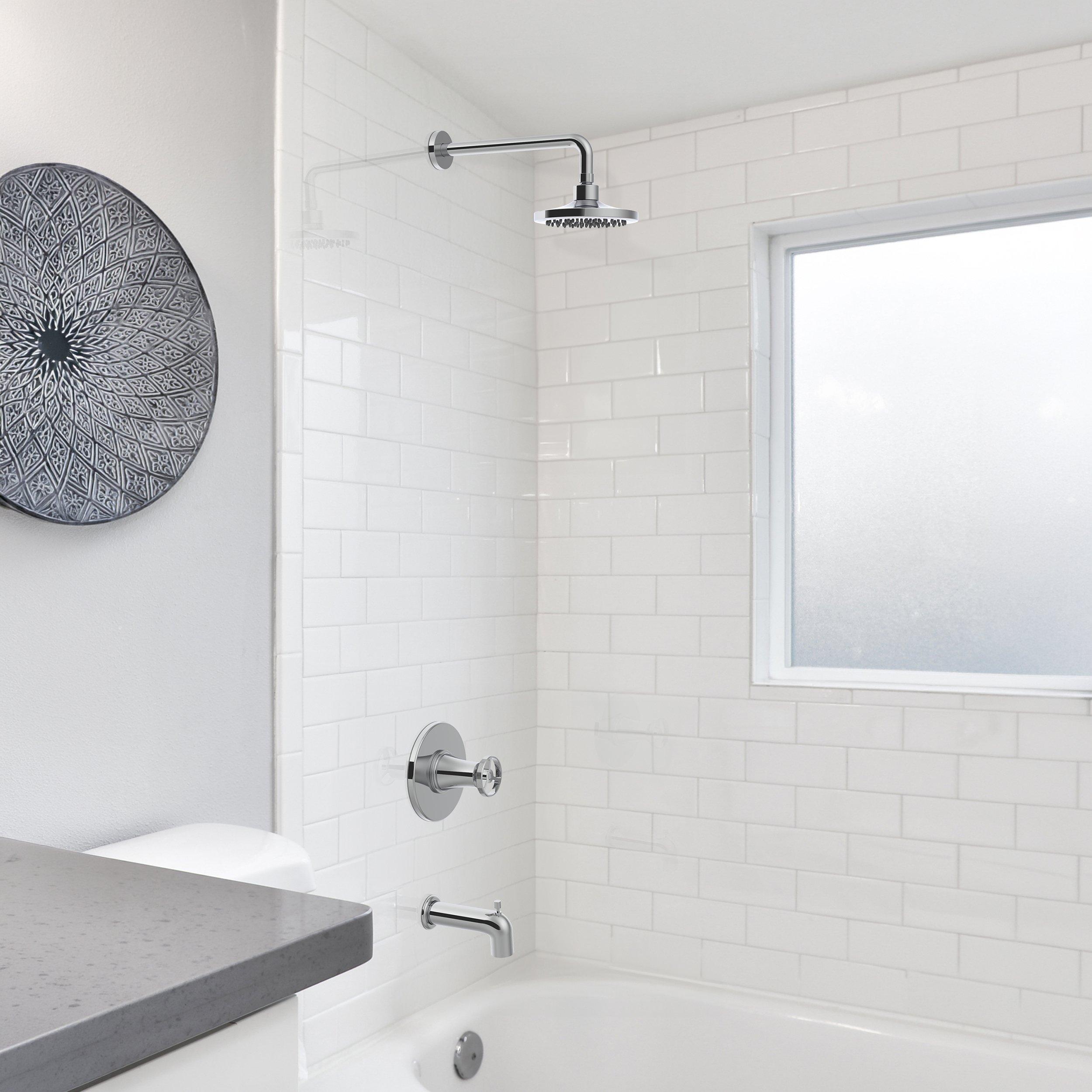 Abbey Polished Chrome Shower and Tub Combination
