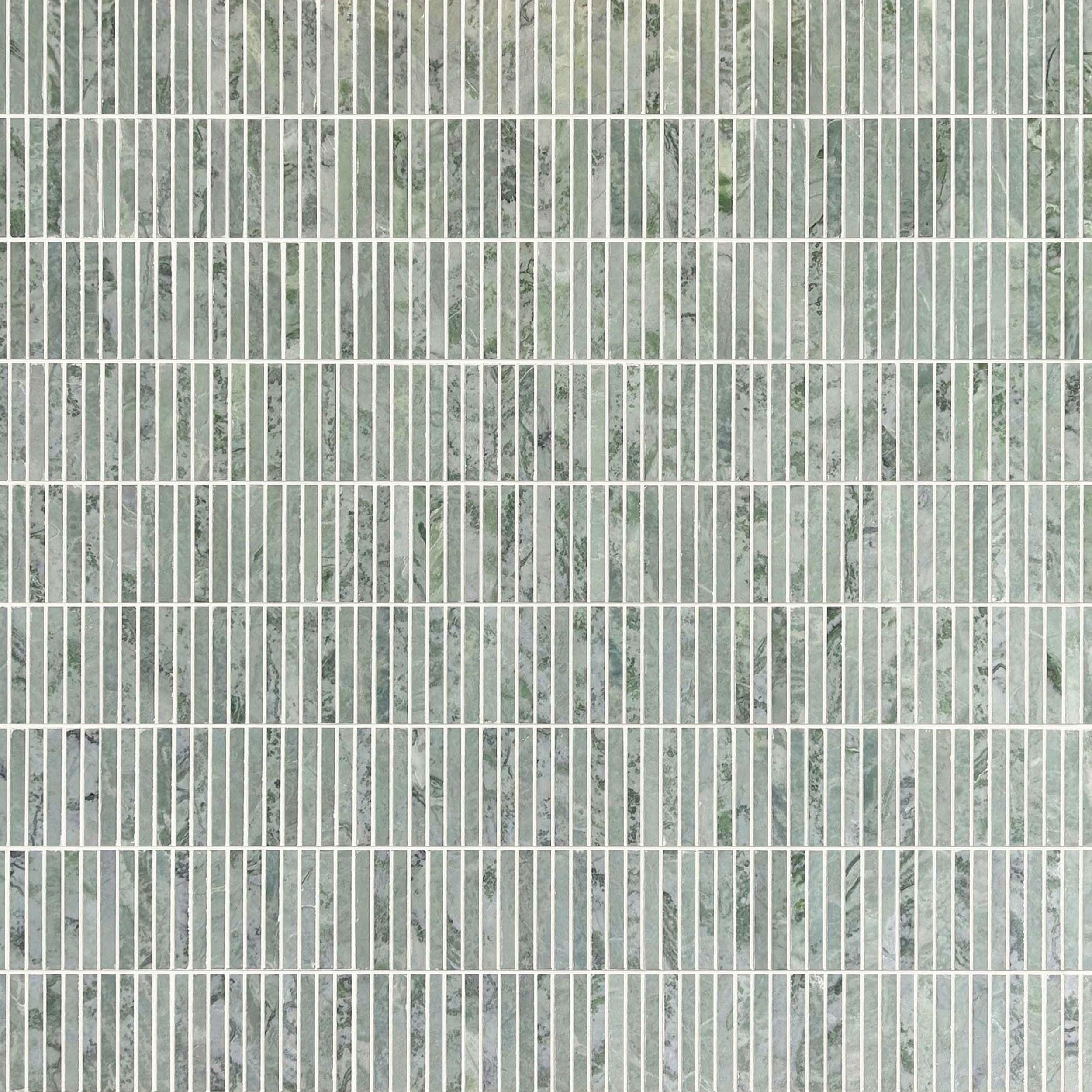 Emerald Shores Stack Honed Marble Mosaic