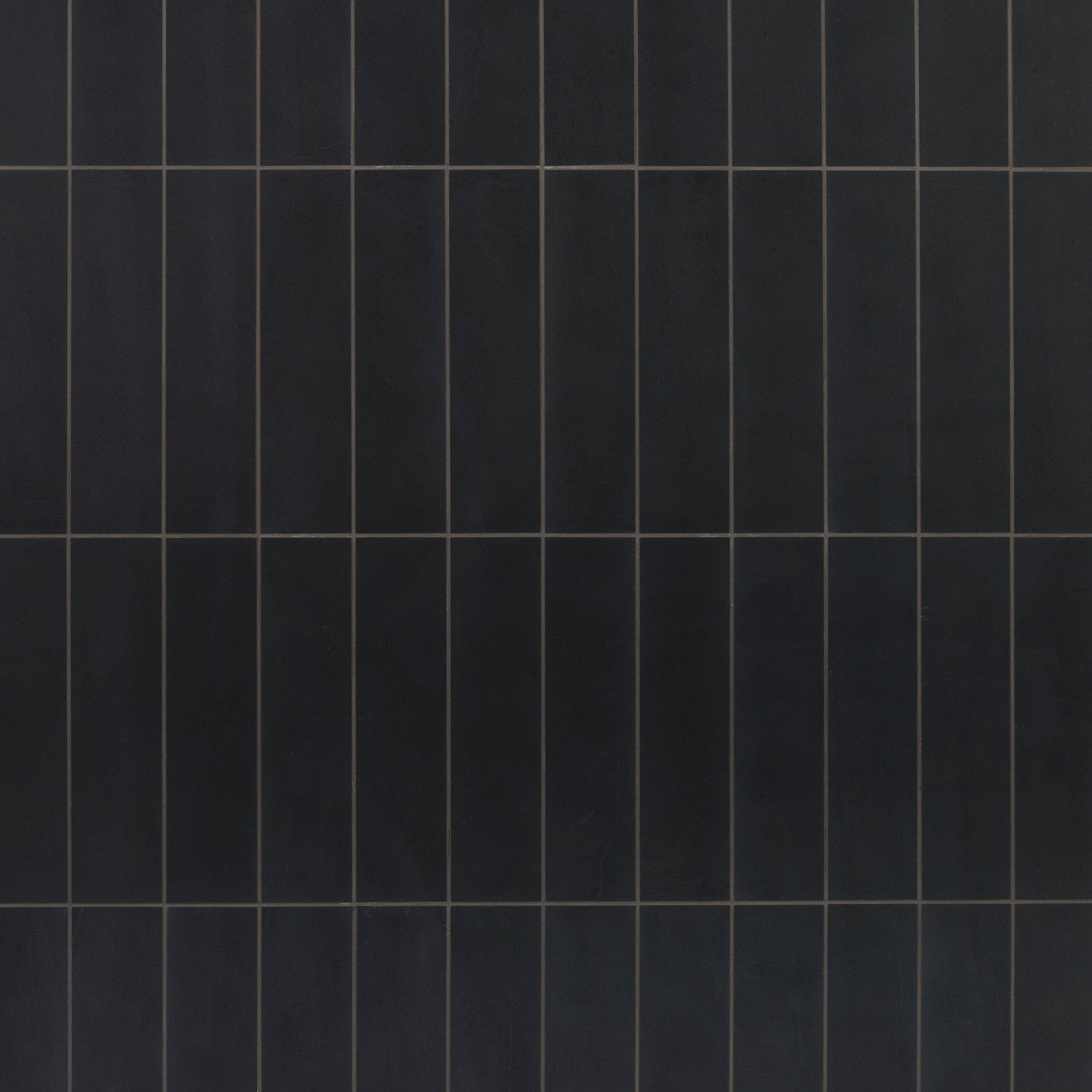 Jet Black Honed Basalt Tile