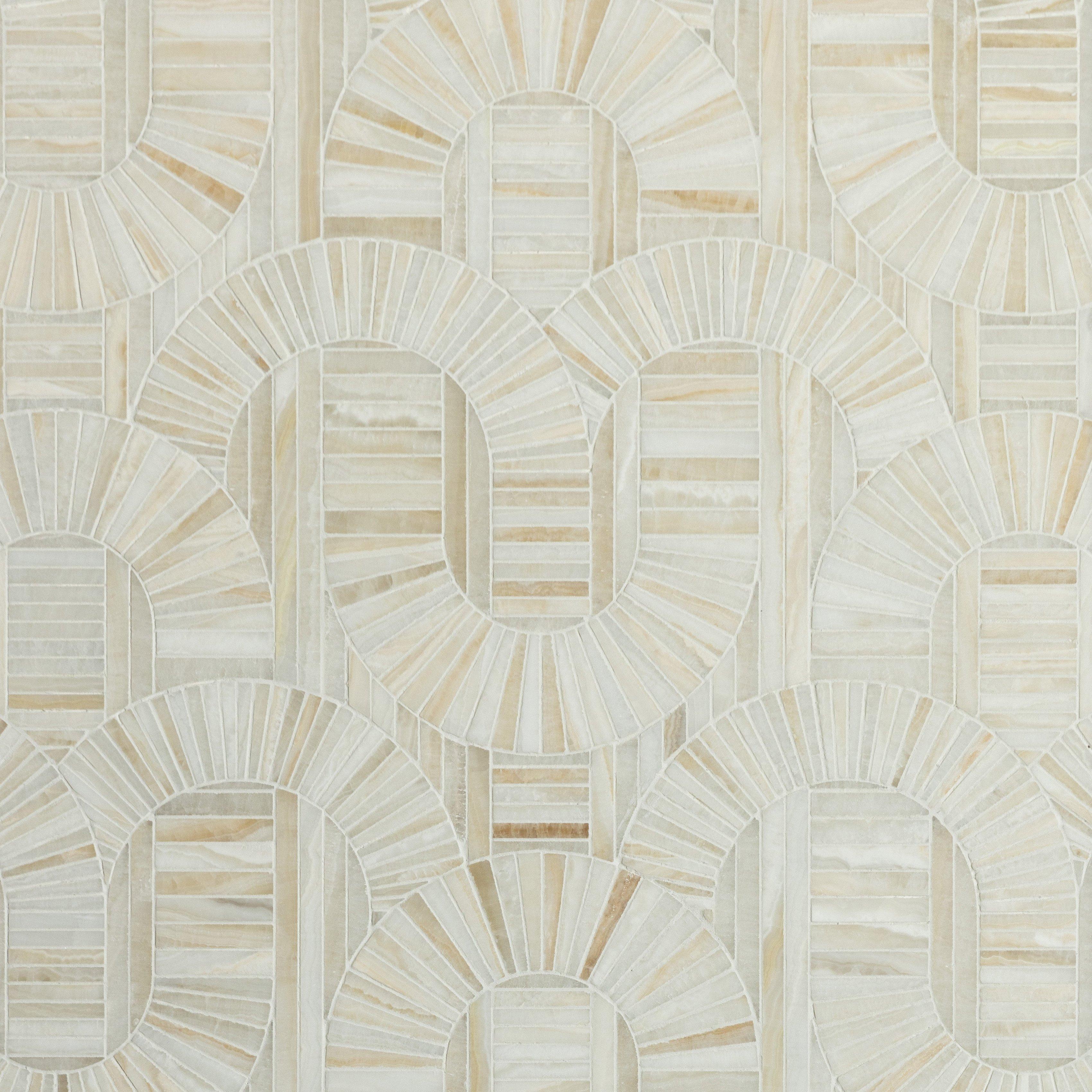 Radio City Honed Vanilla Onyx Mosaic