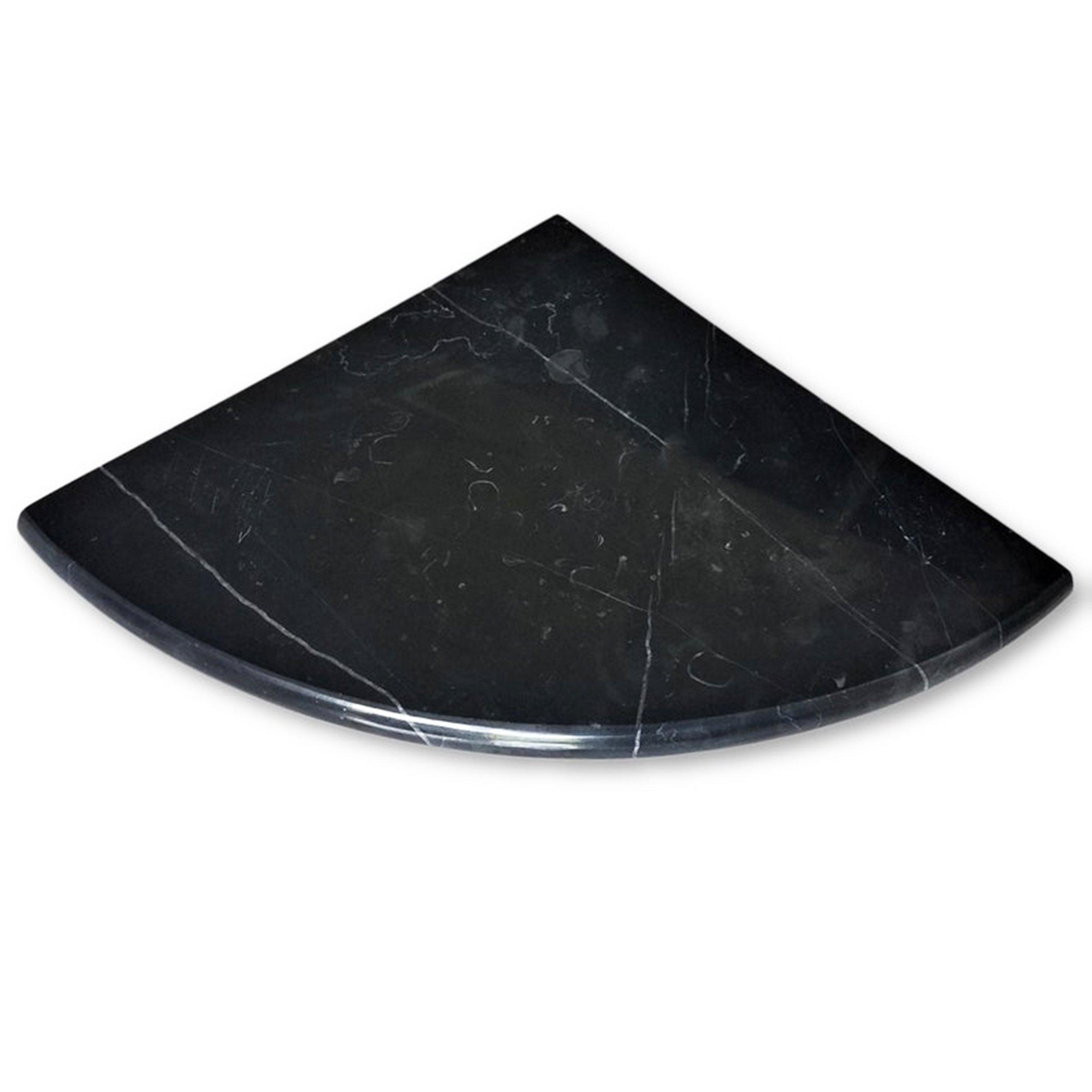 Sable Black Marble Corner Shelf