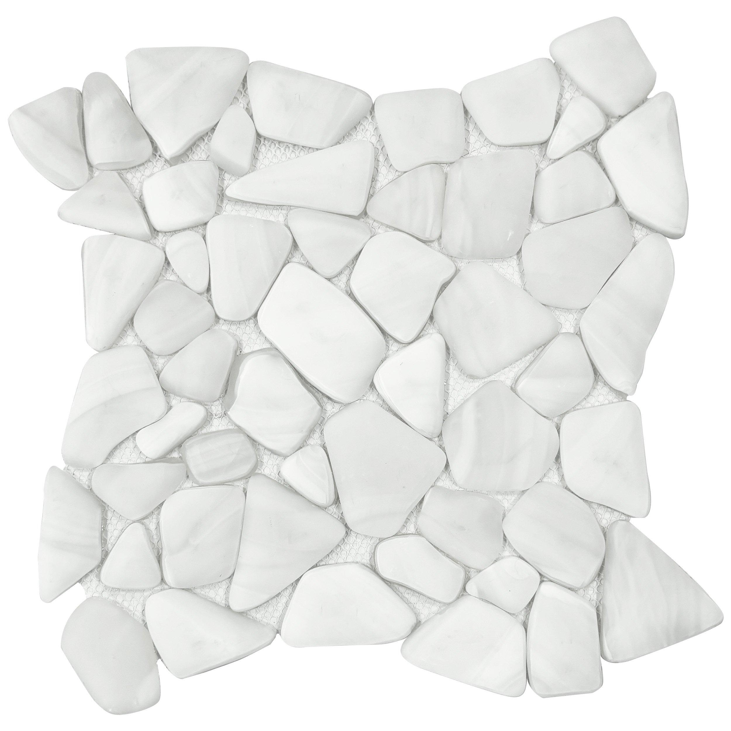 Bora Bora Pebble Frosted Glass Mosaic
