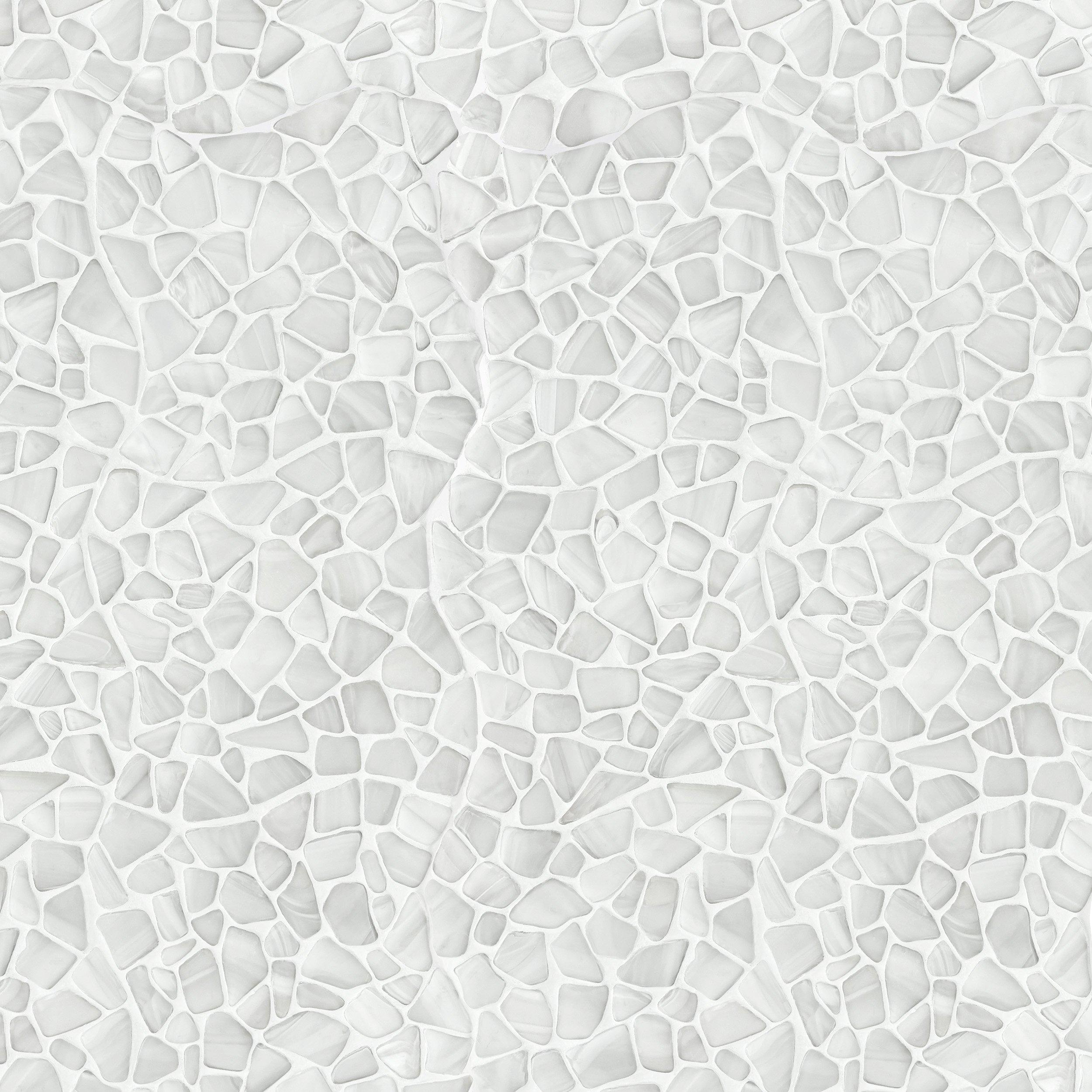 Bora Bora Pebble Frosted Glass Mosaic