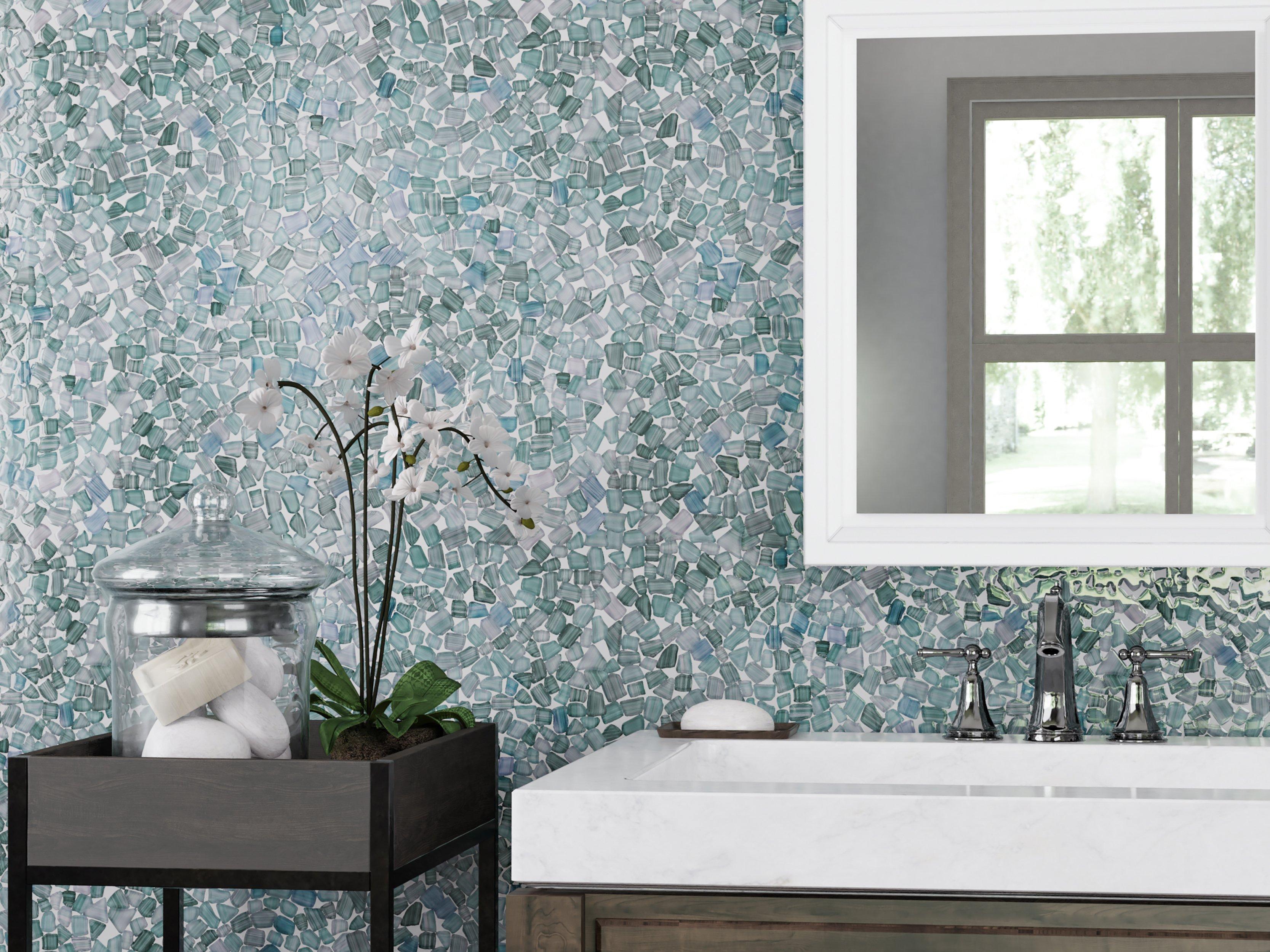 Crystal Cove Glass Pebble Mosaic