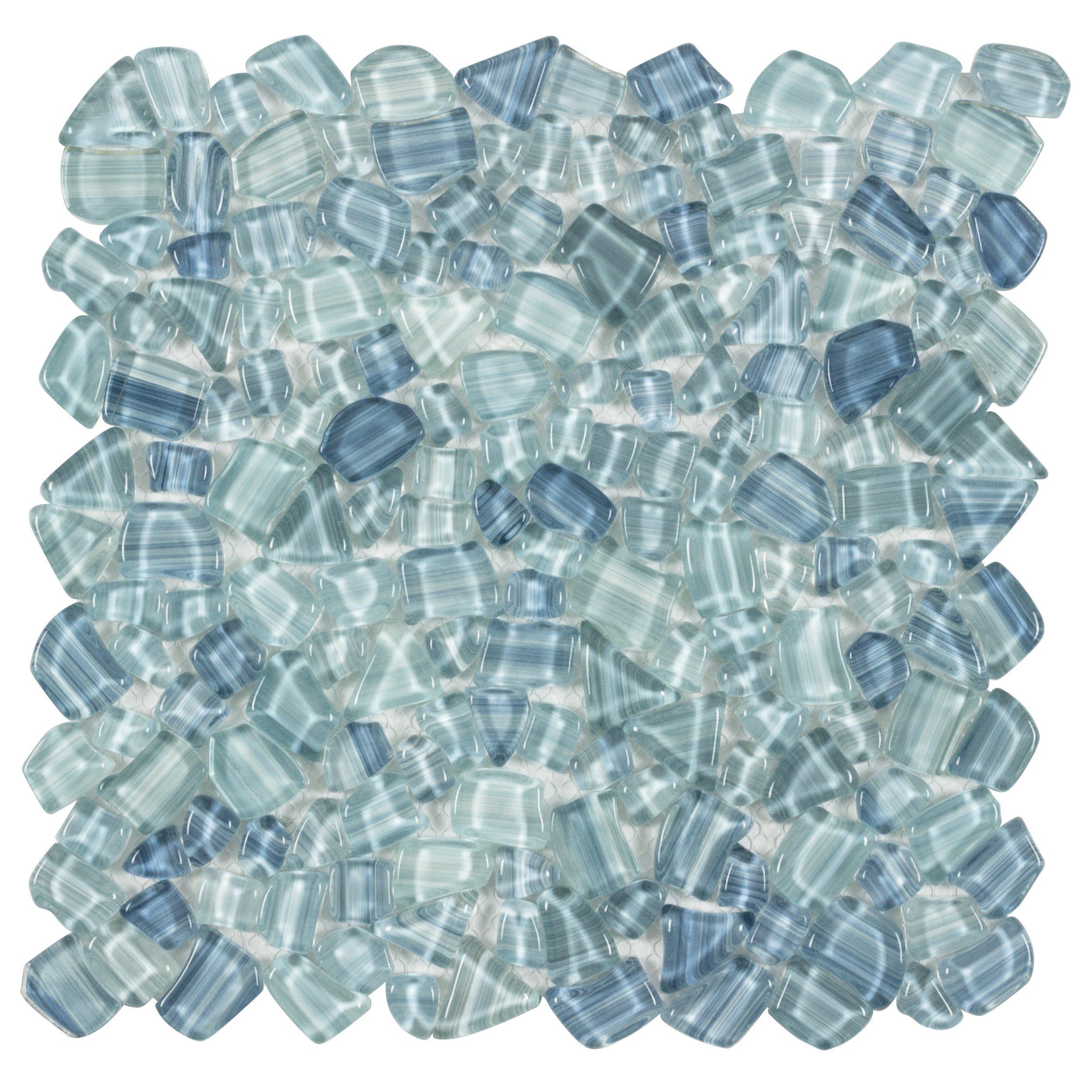 Crystal Cove Glass Pebble Mosaic