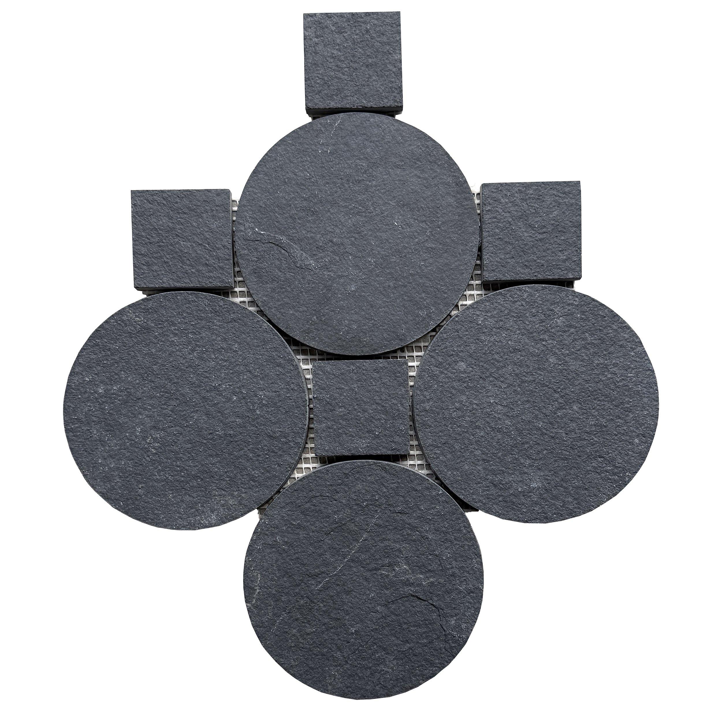 Maverick Black Limestone Natural Mosaic