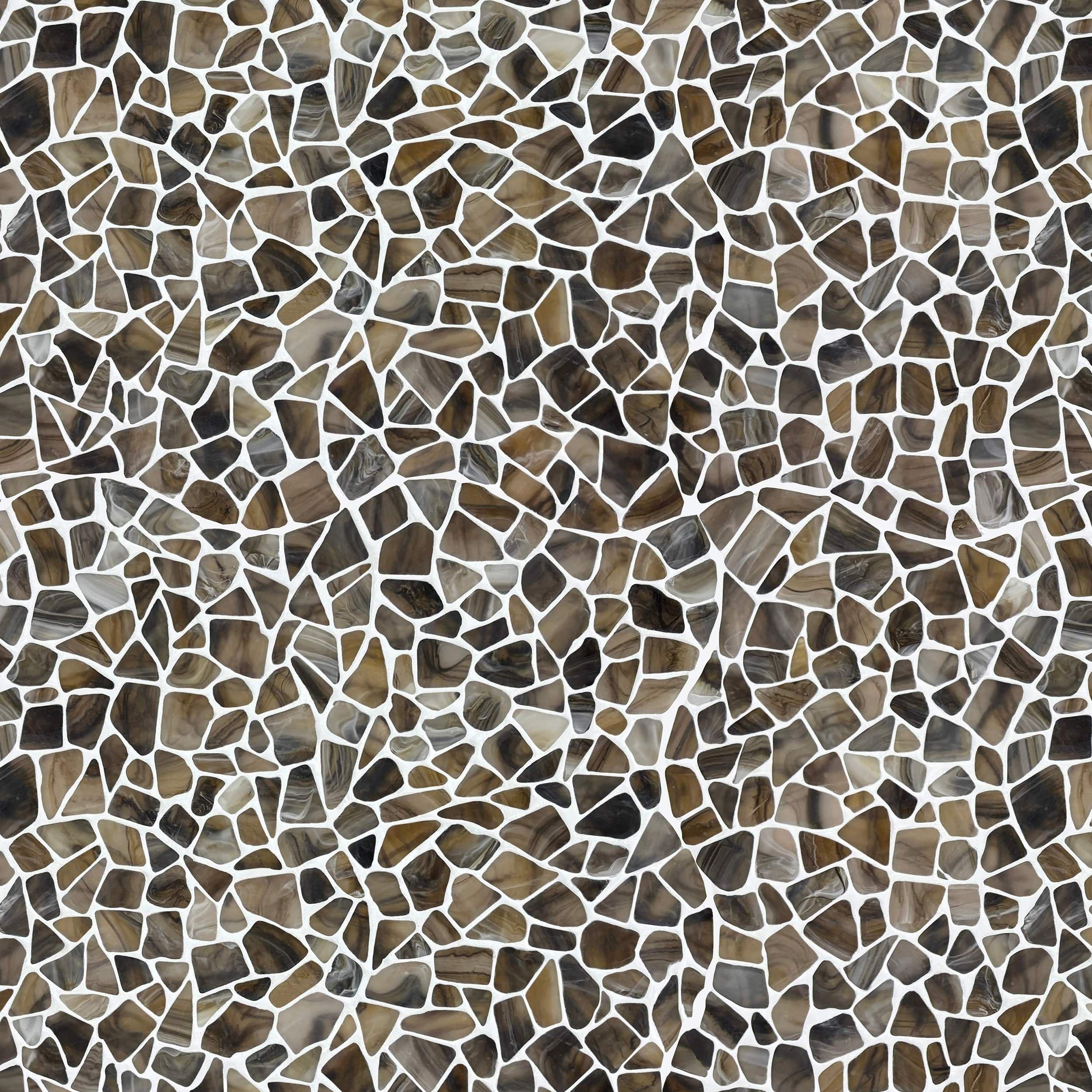 Mocha Frosted Matte Pebble Mosaic