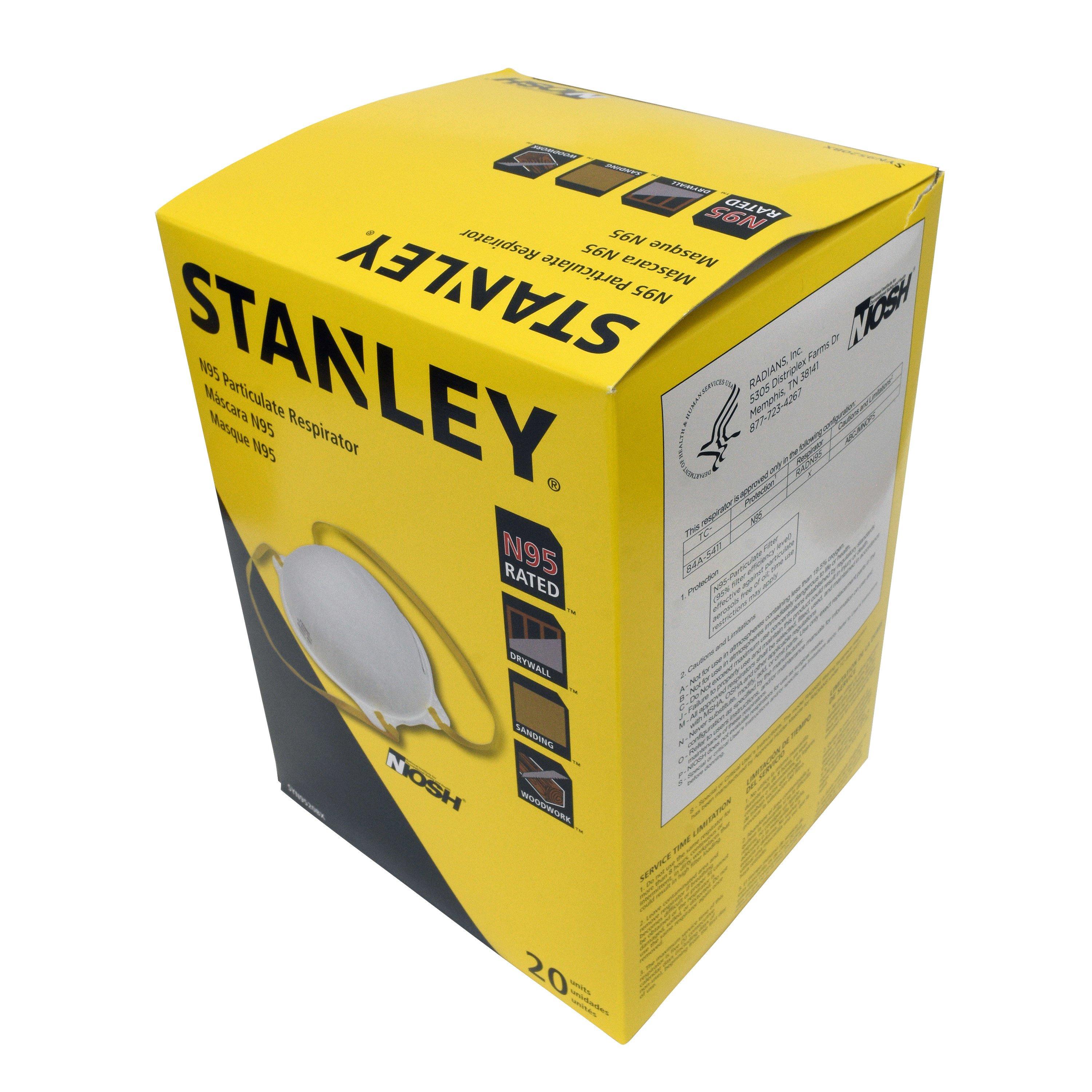Stanley Disposable Respirator Mask - 20pk.