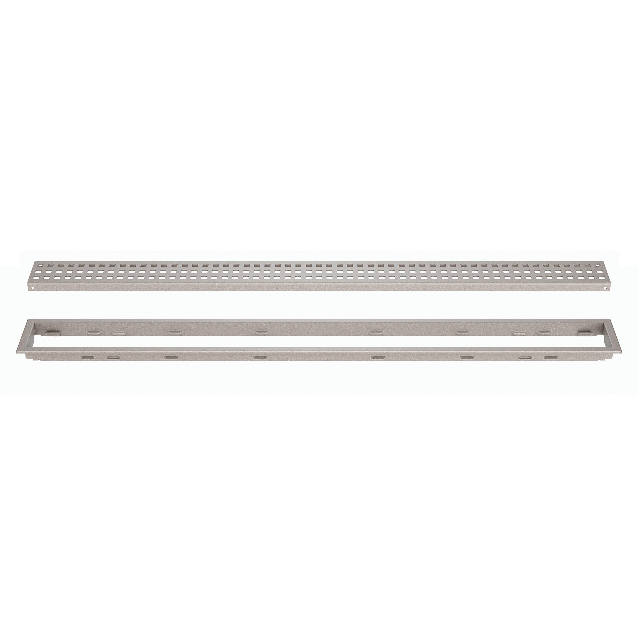 Schluter Kerdi-Line 3/4in. Frame 36in. Square Grate Stone Gray