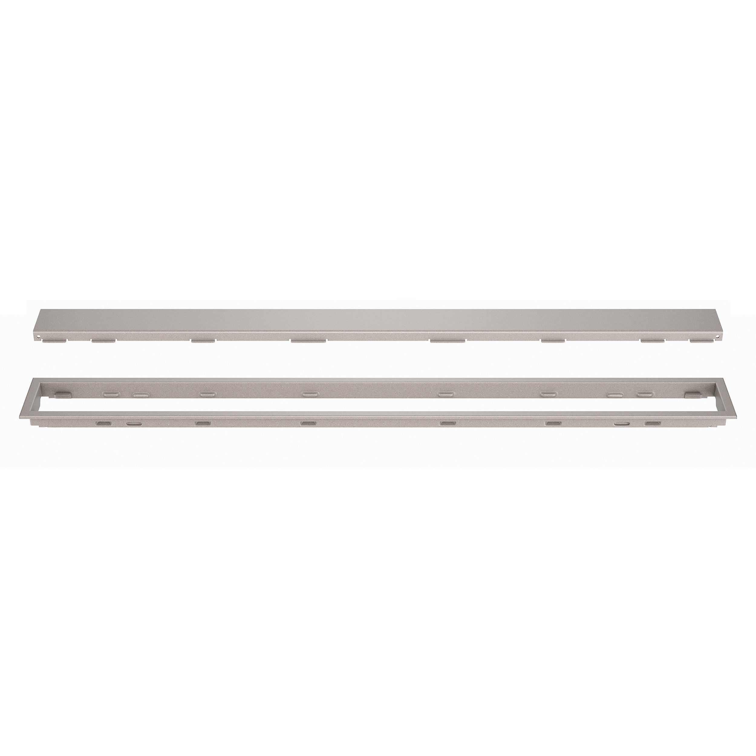 Schluter Kerdi-Line 3/4in. Frame 56in. Solid Grate Stone Gray