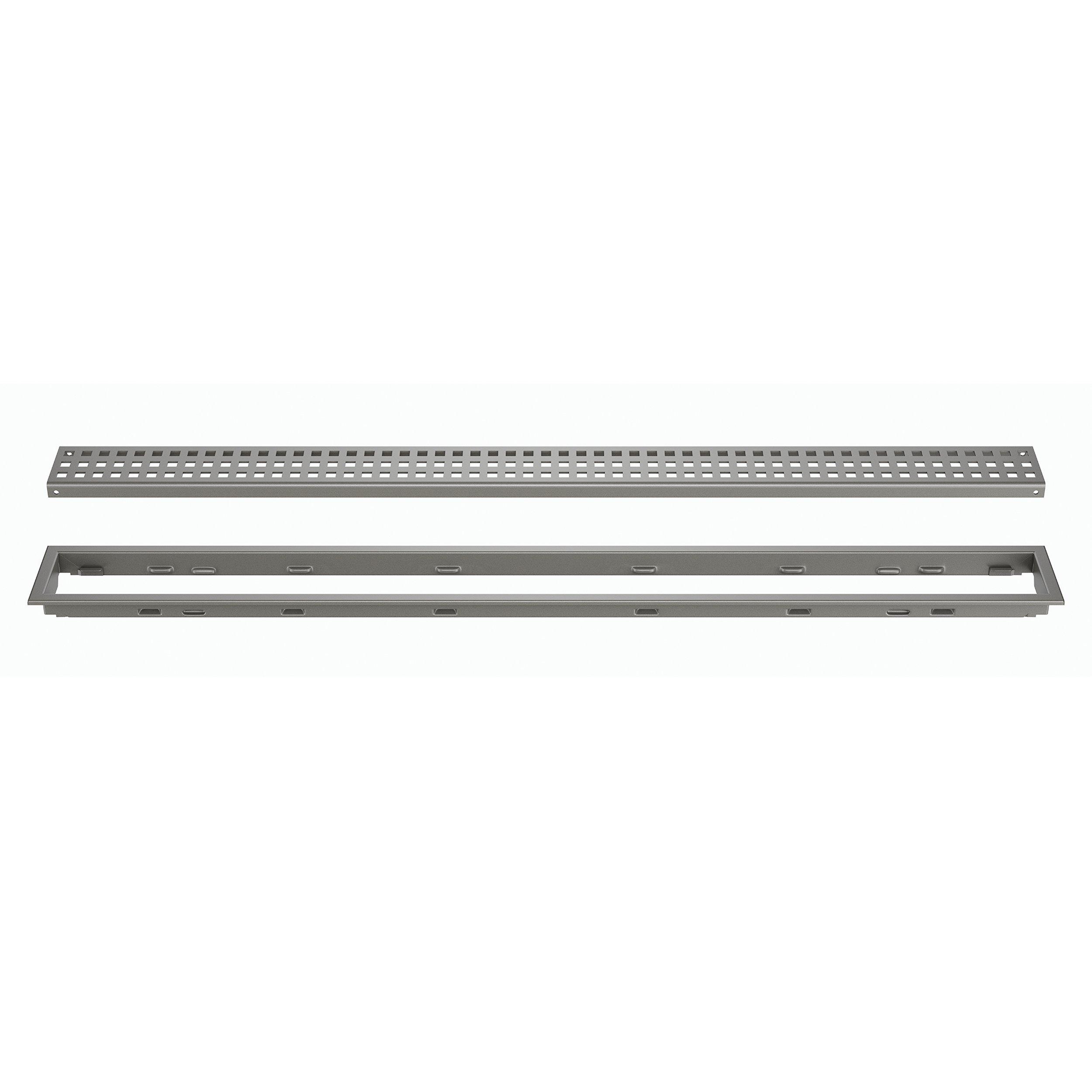 Schluter Kerdi-Line 3/4in. Frame 64in. Square Grate Pewter
