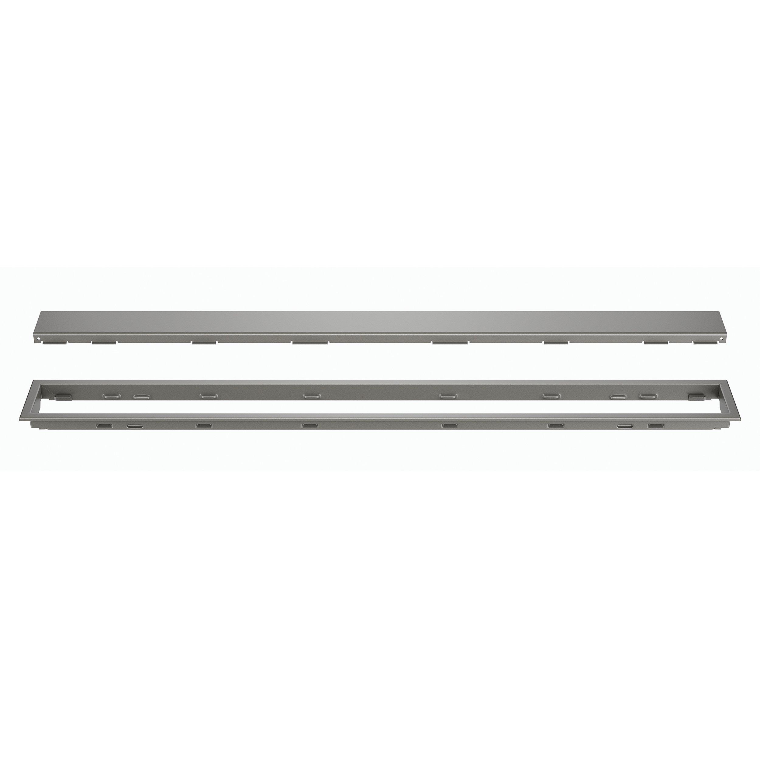 Schluter Kerdi-Line 3/4in. Frame 64in. Solid Grate Pewter