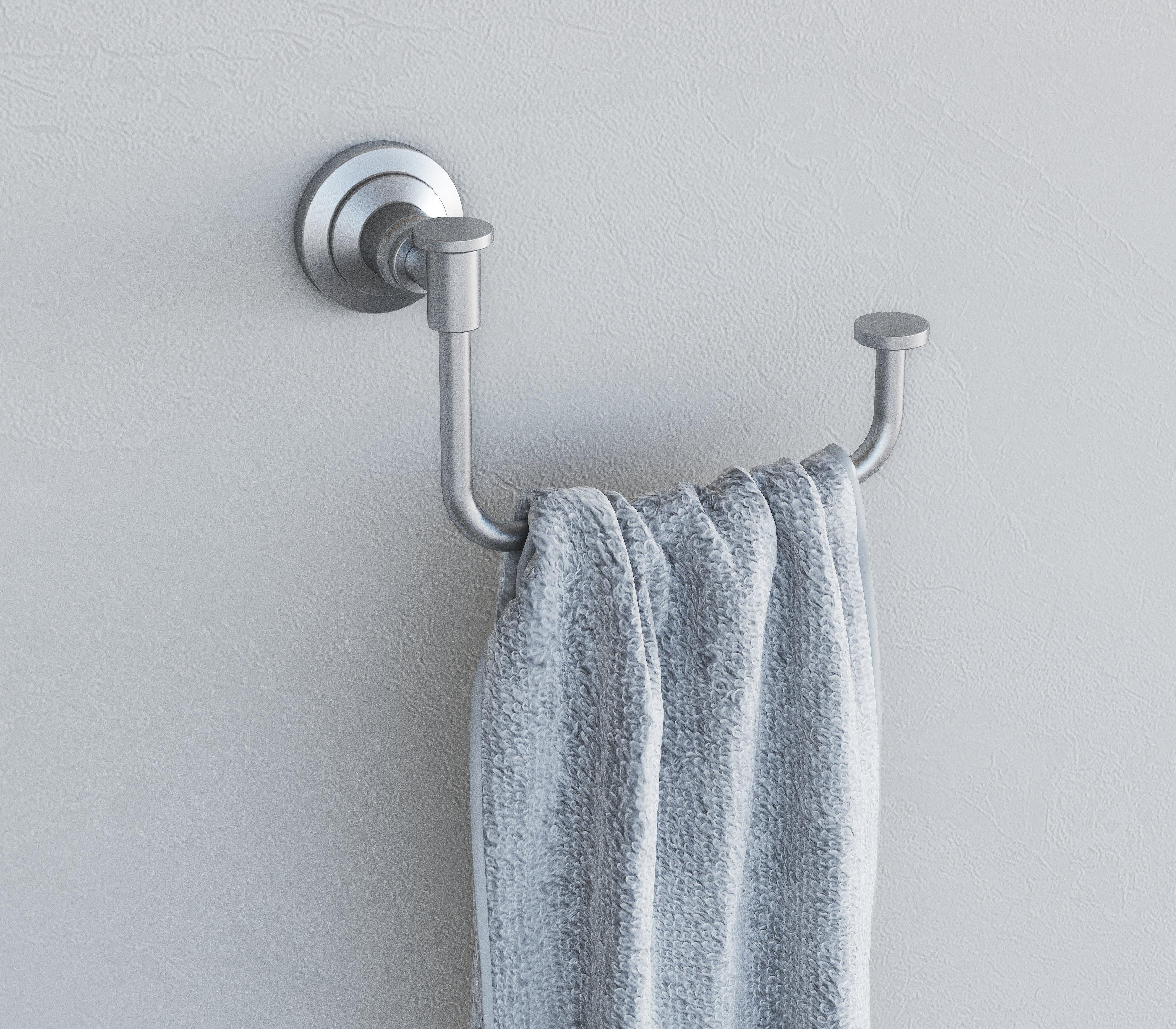Jolie Brushed Nickel Towel Ring