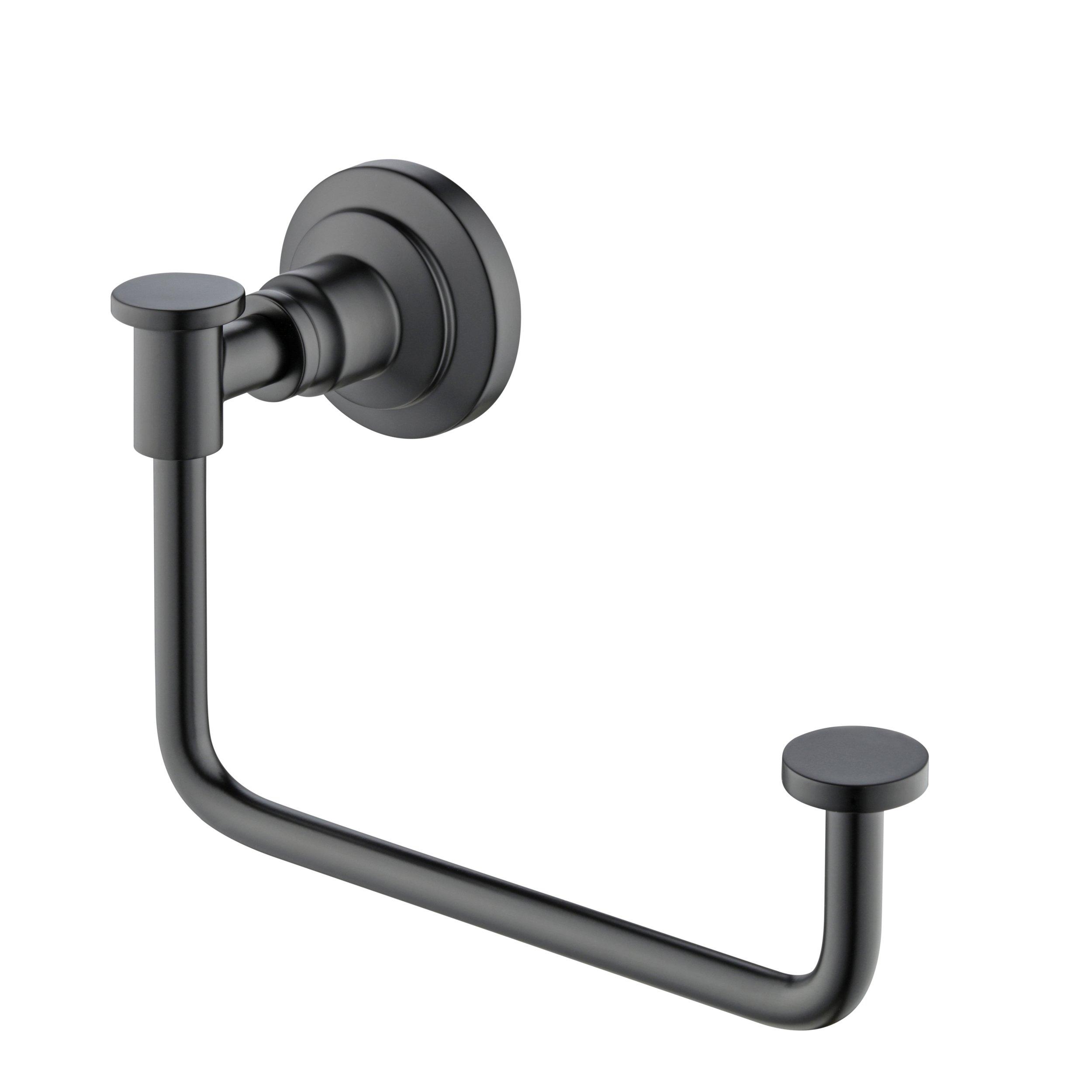 Jolie Matte Black Towel Ring