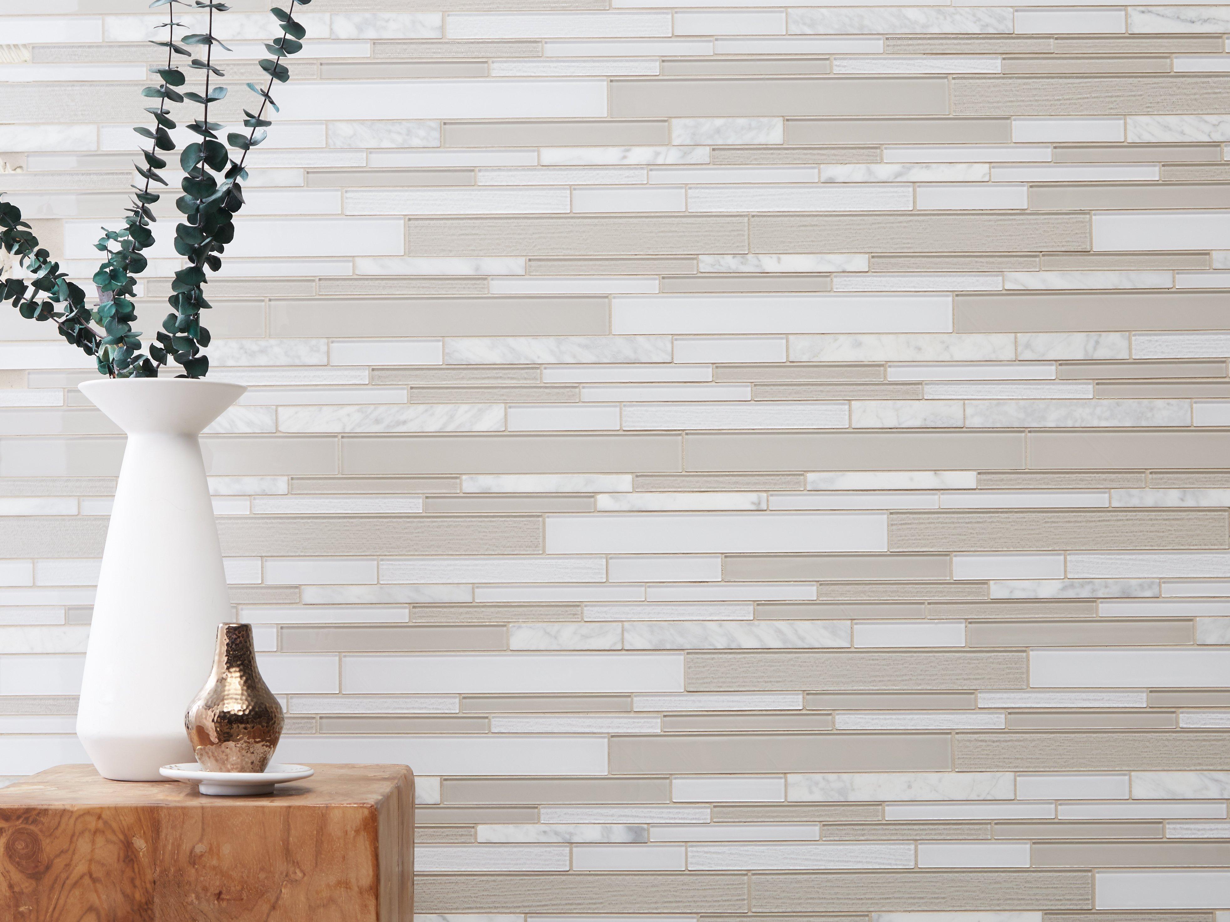 Paros Summer Stone Linear Glass Mosaic