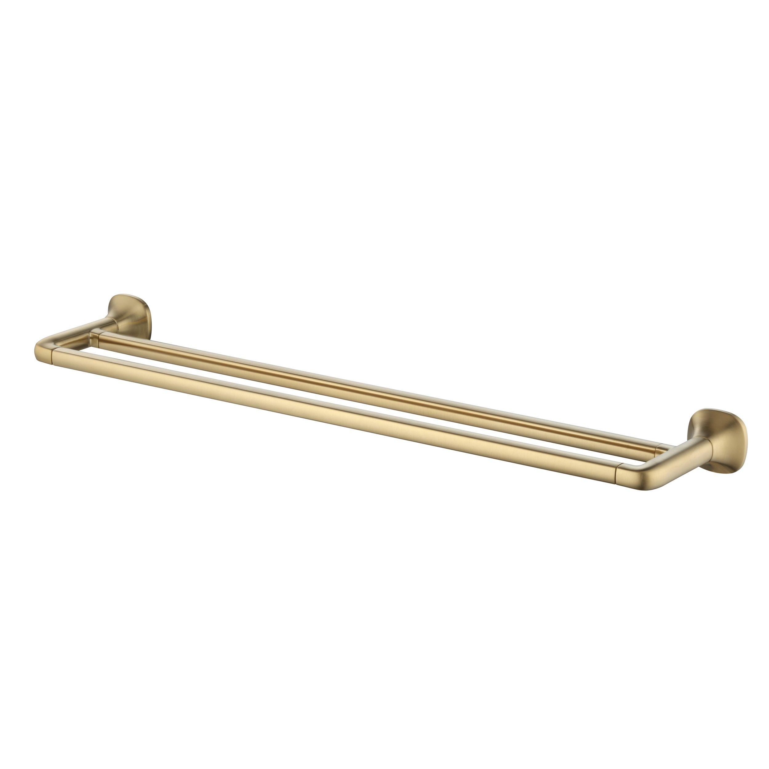 Addison Brushed Gold 24 in. Double Towel Bar