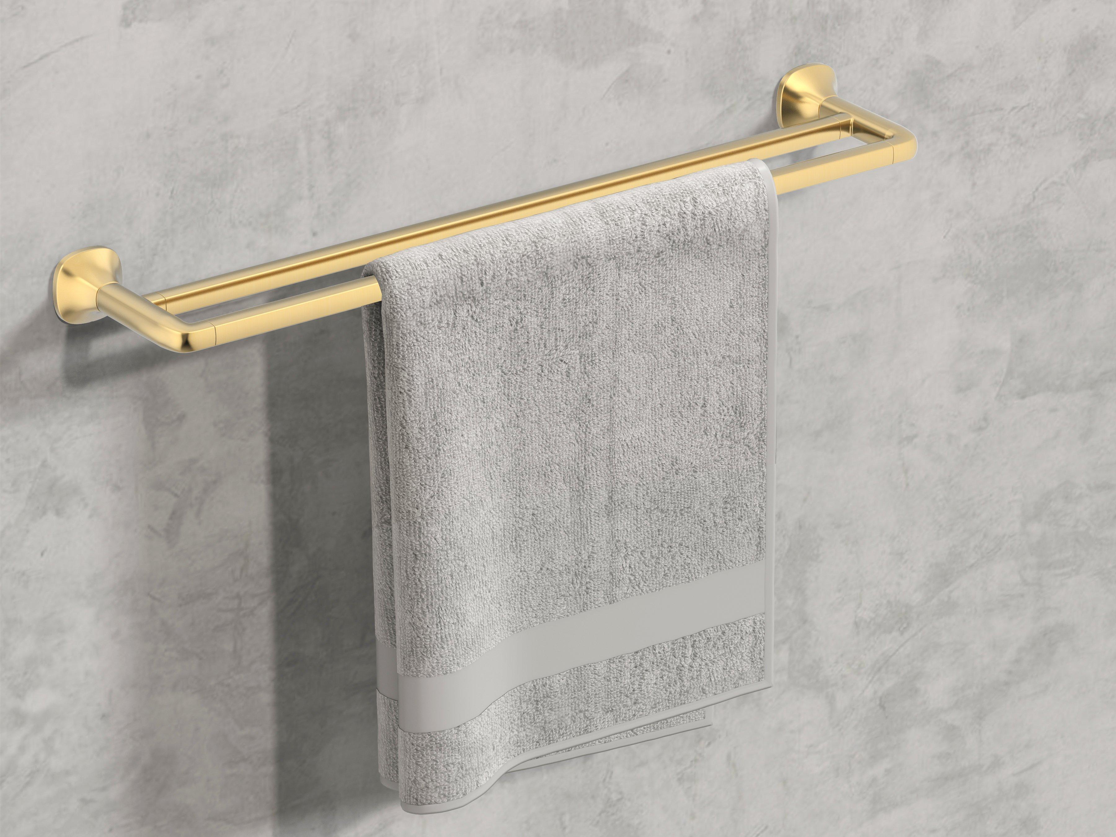 Addison Brushed Gold 24 in. Double Towel Bar