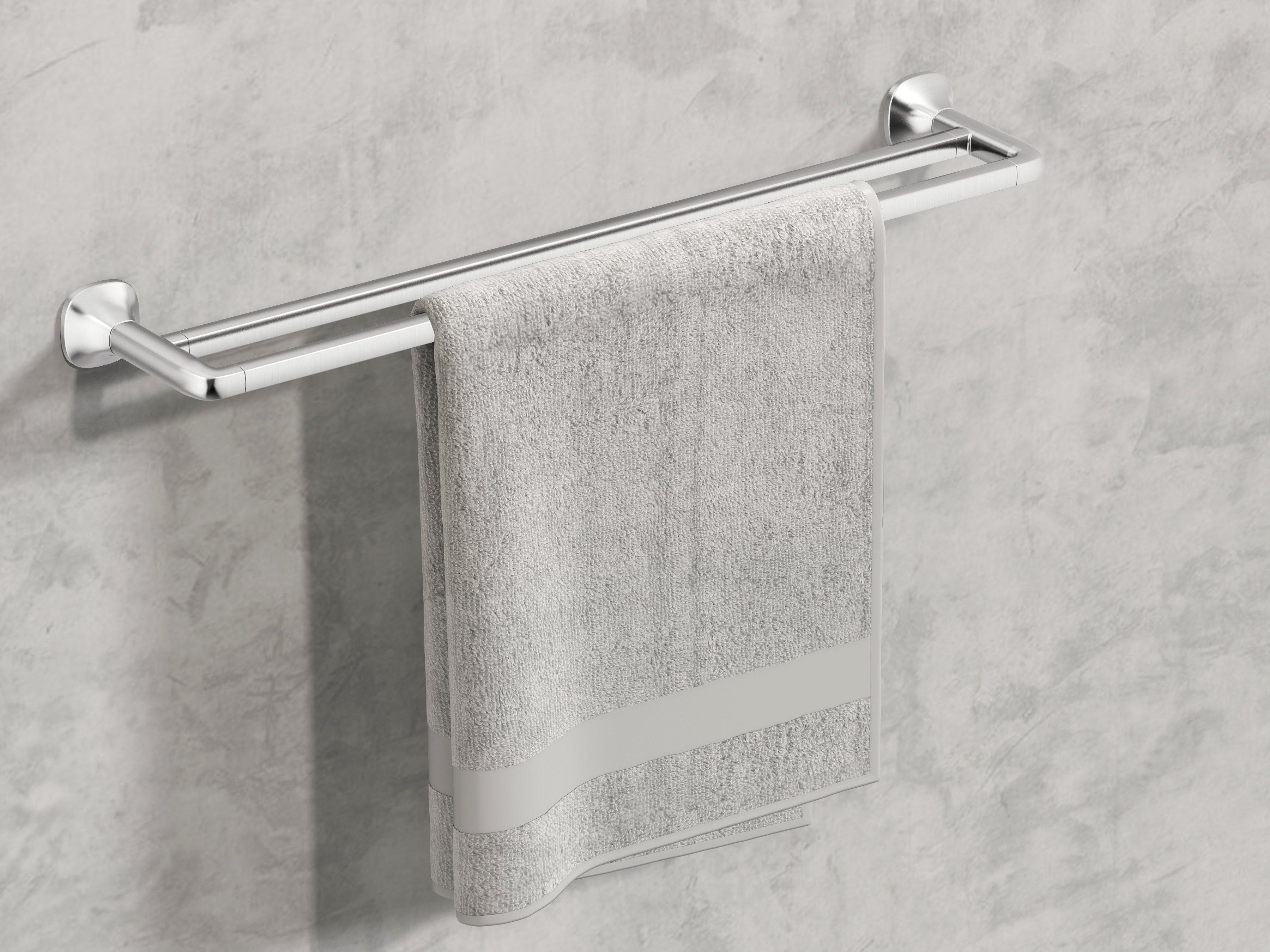 Addison Brushed Nickel 24 in. Double Towel Bar