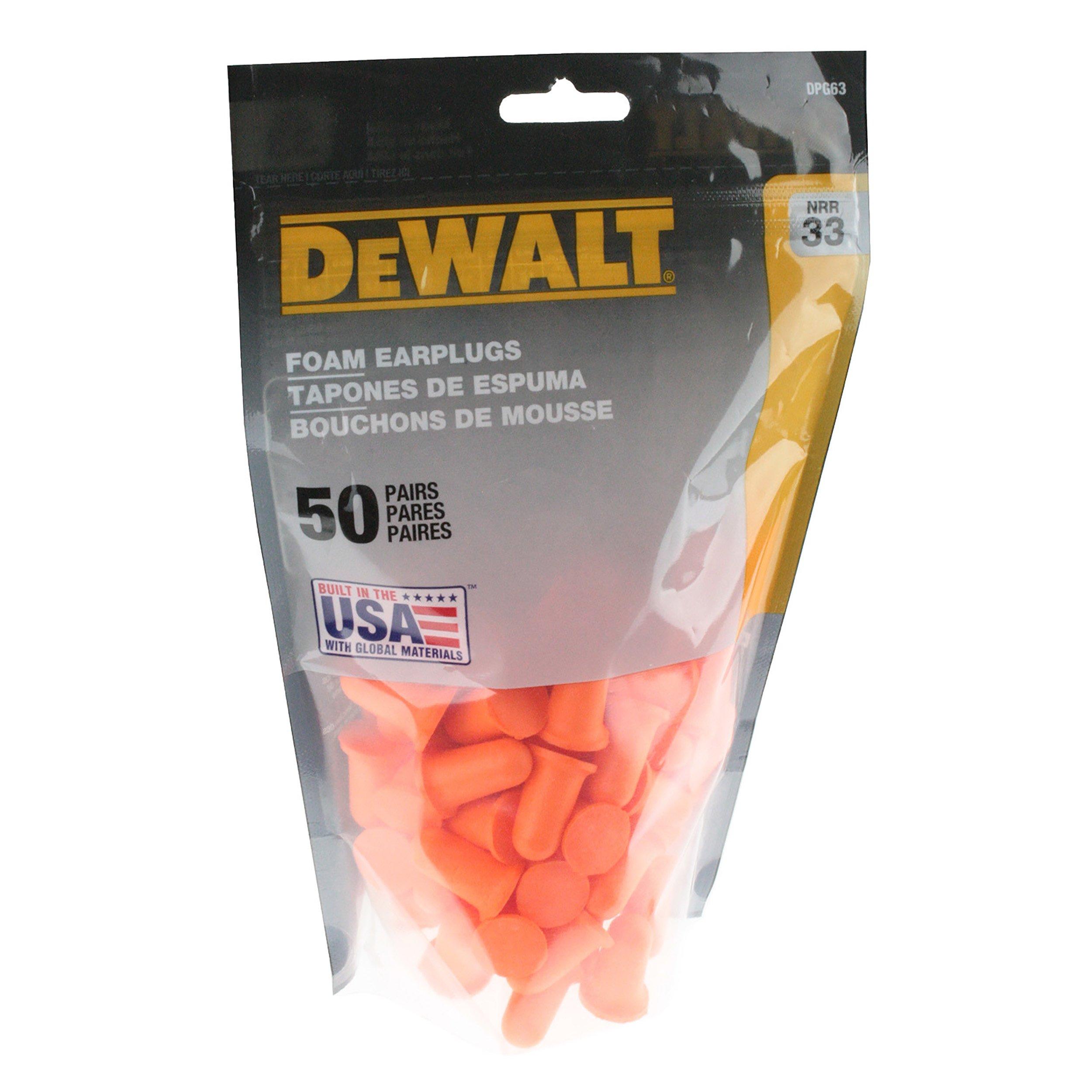 DeWalt Orange Bell Foam Earplugs