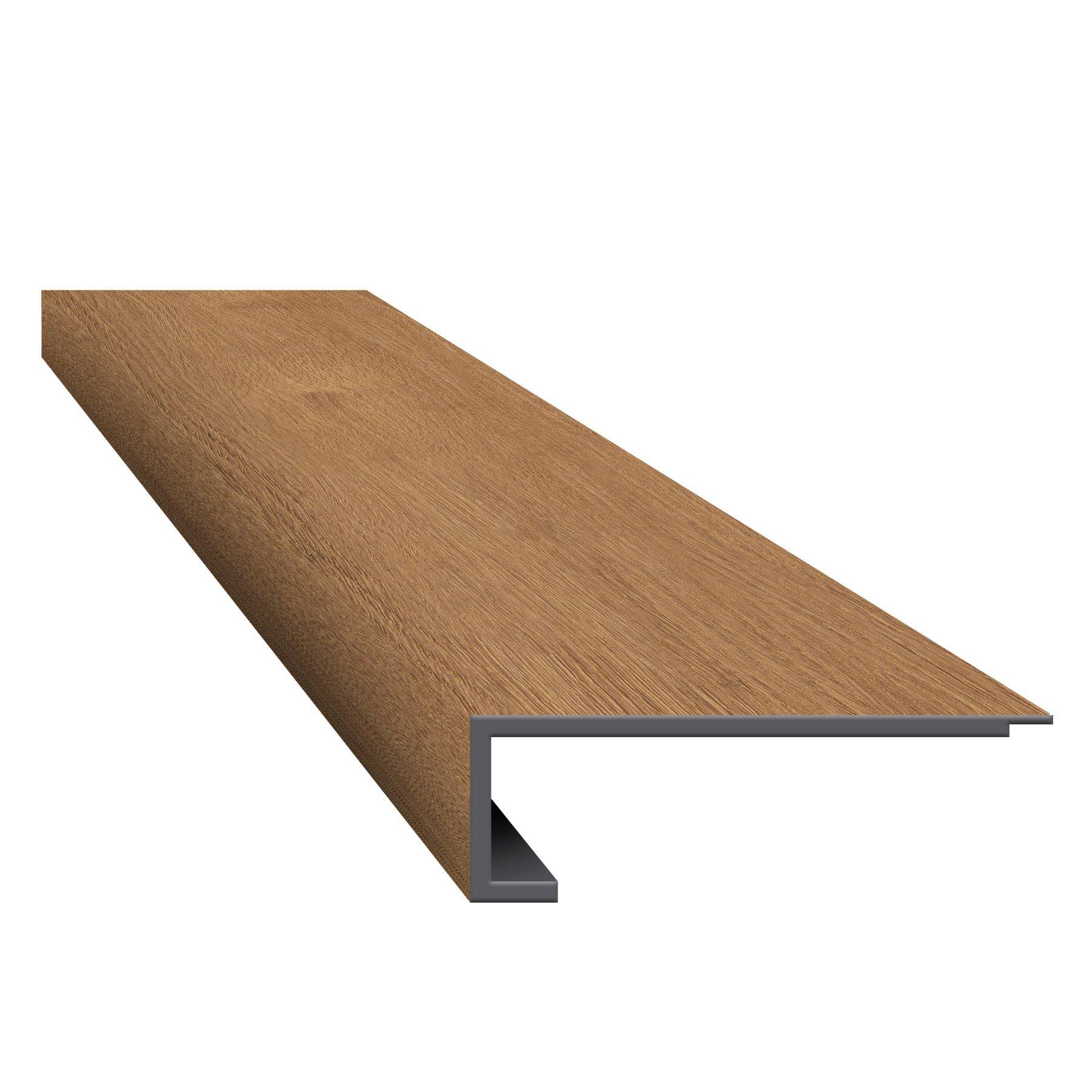 Hazelnut Oak 47in.  Vinyl Square First Stair Nosing