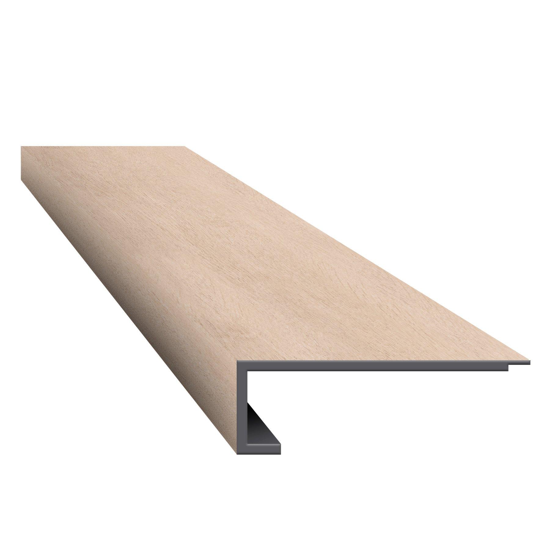 Salted Oak 47in.  Vinyl Square First Stair Nosing