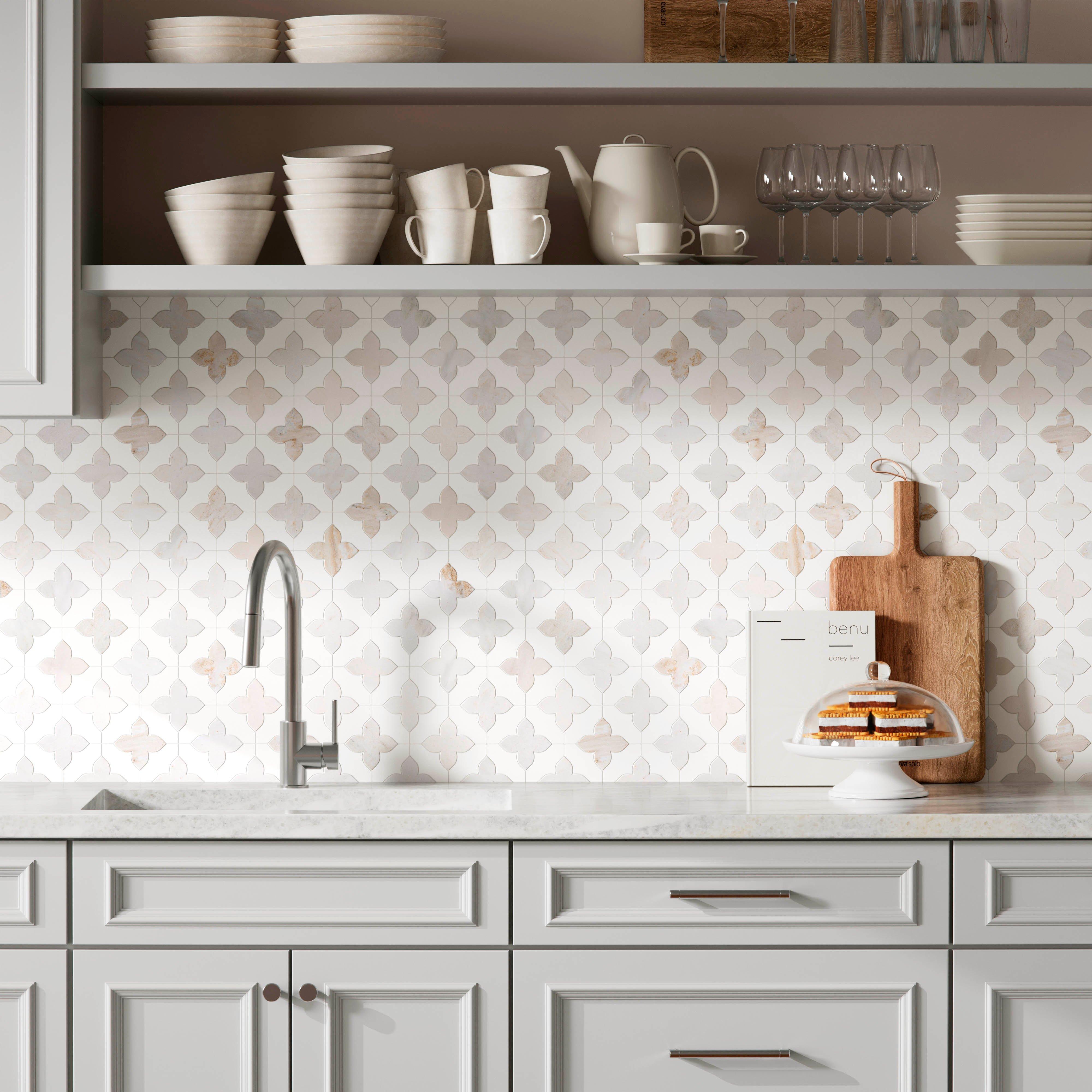 Florence Palissandro Dolomite Tumbled Marble Mosaic