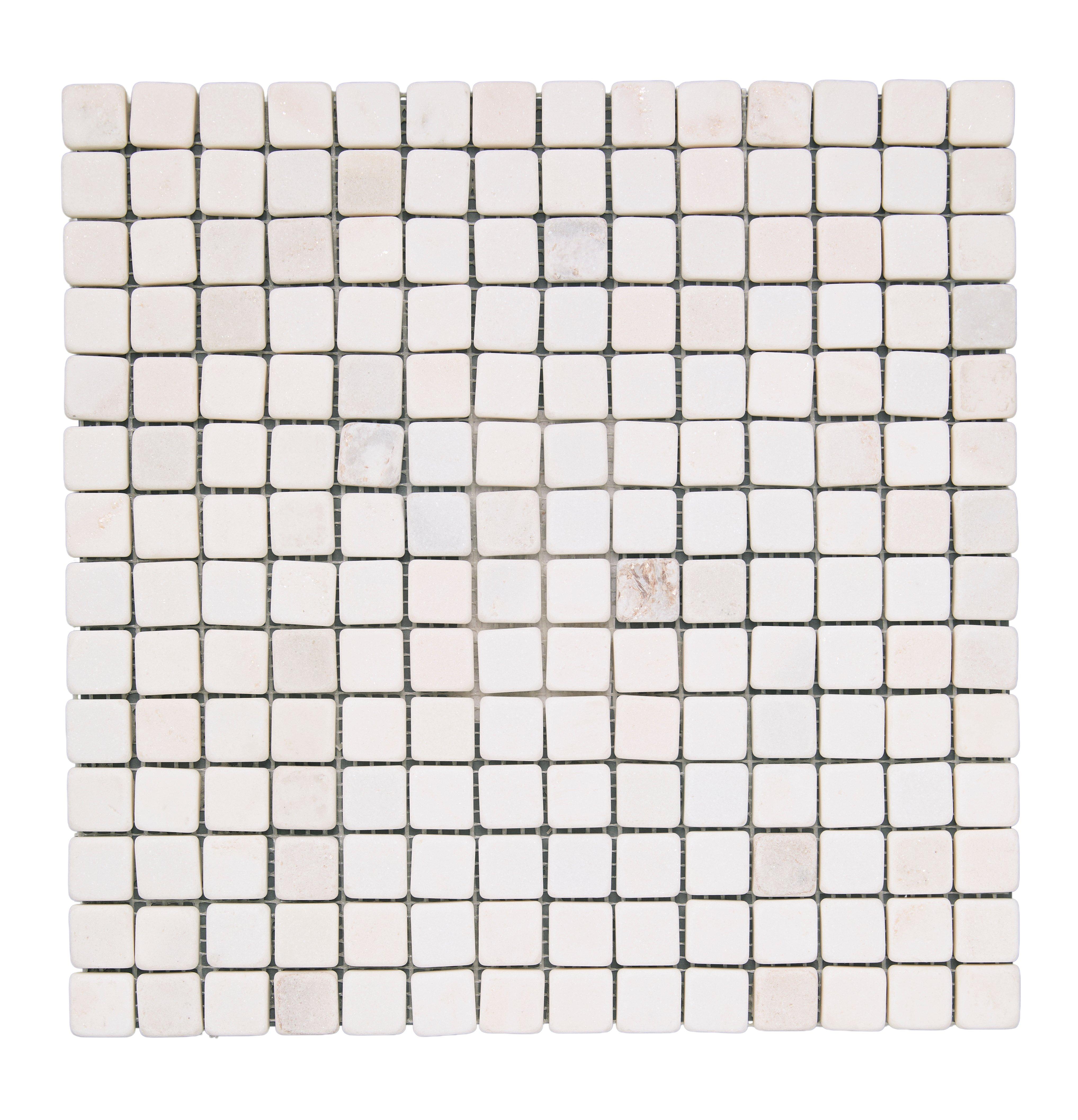 Palissandro Pixel Tumbled Marble Mosaic