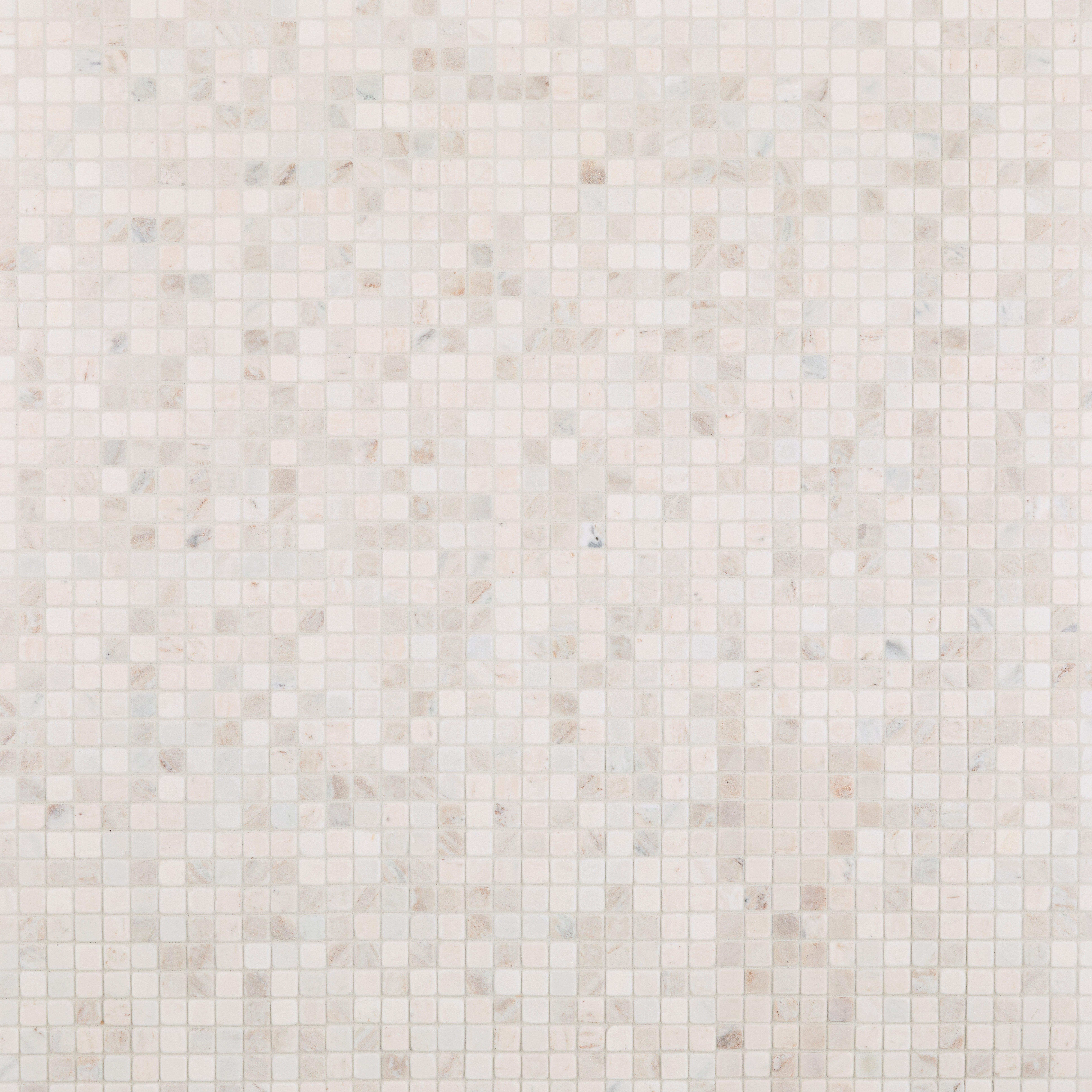 Palissandro Pixel Tumbled Marble Mosaic