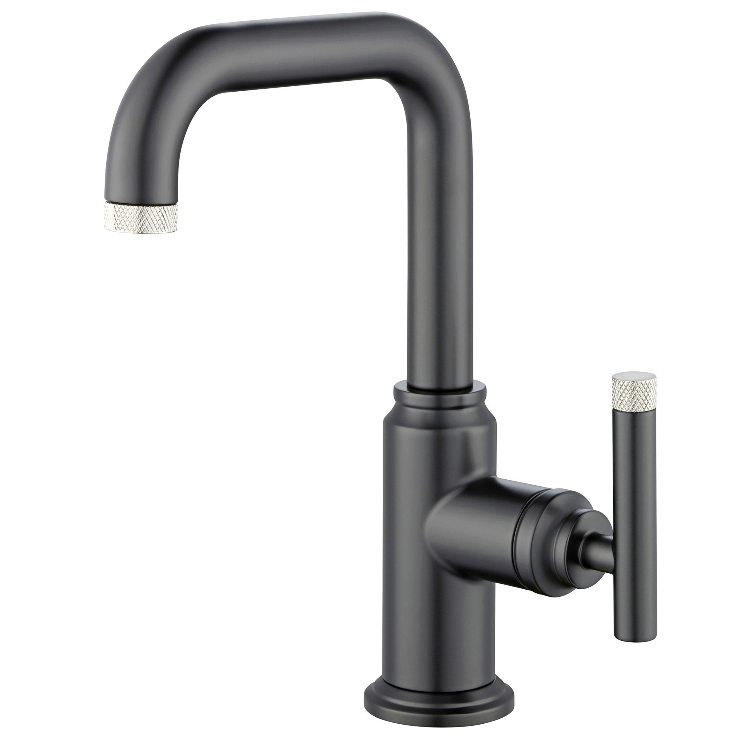 Duke Single Handle Brushed Nickel and Matte Black Bath Faucet