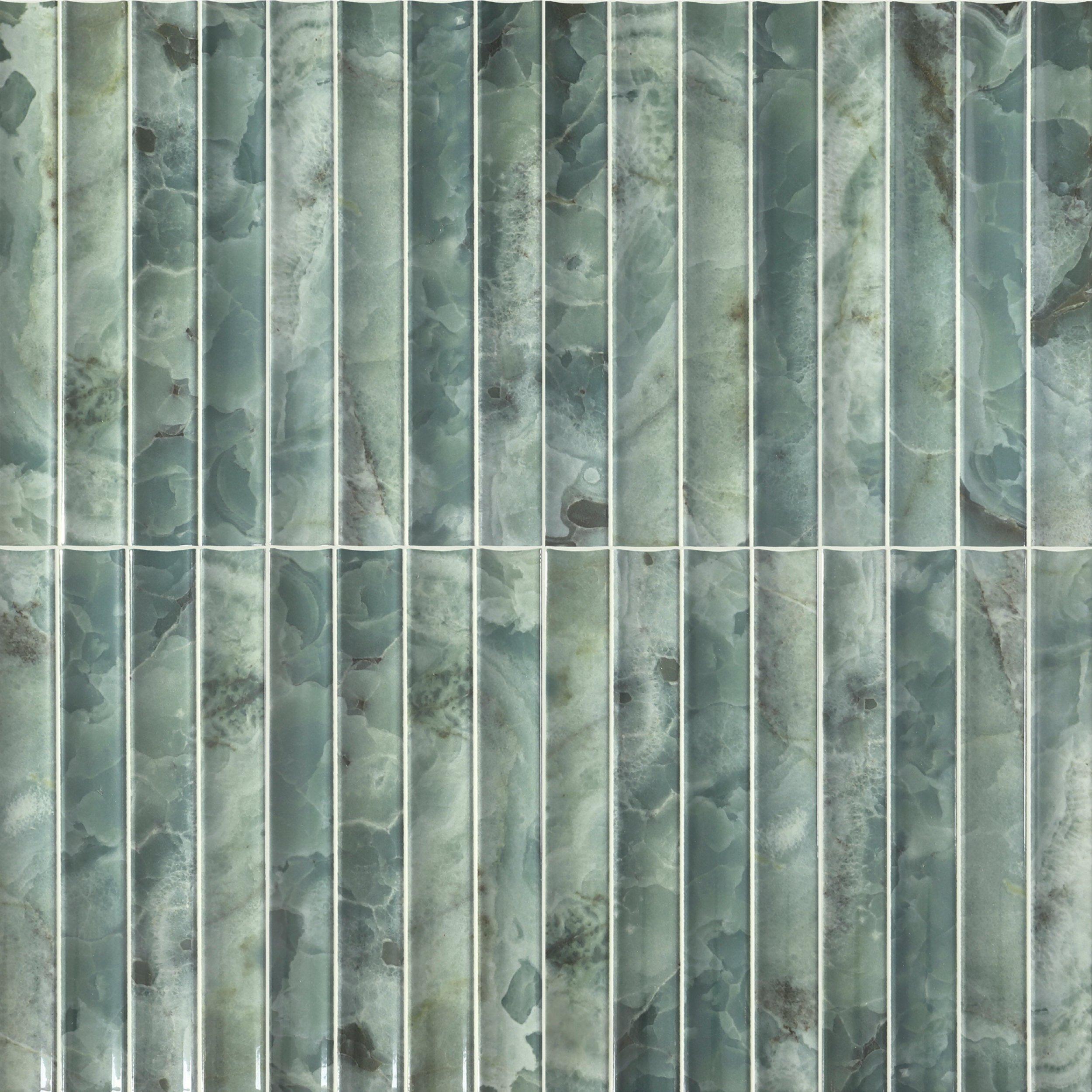 Celina Verde Fluted Ceramic Tile