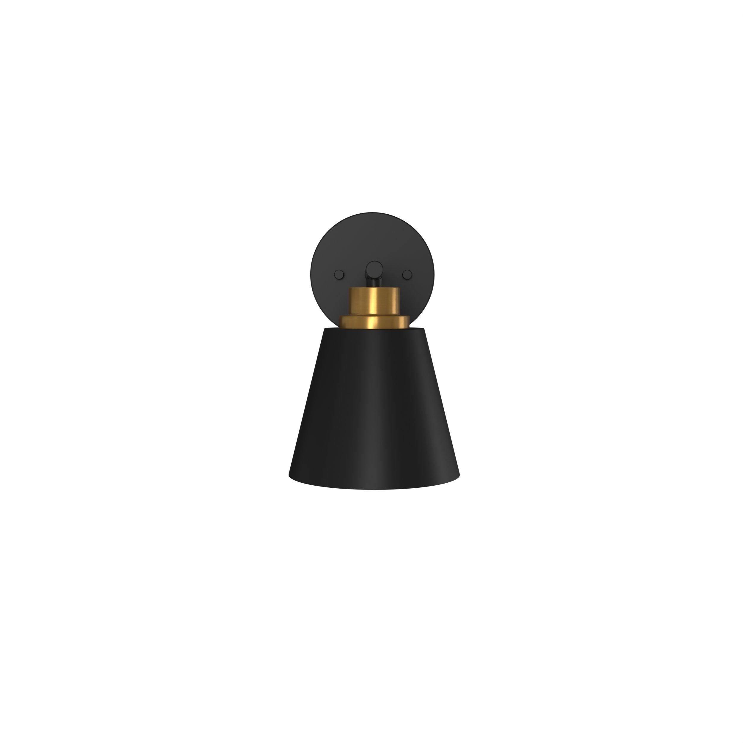 Palo Matte Black and Brushed Gold Single Sconce