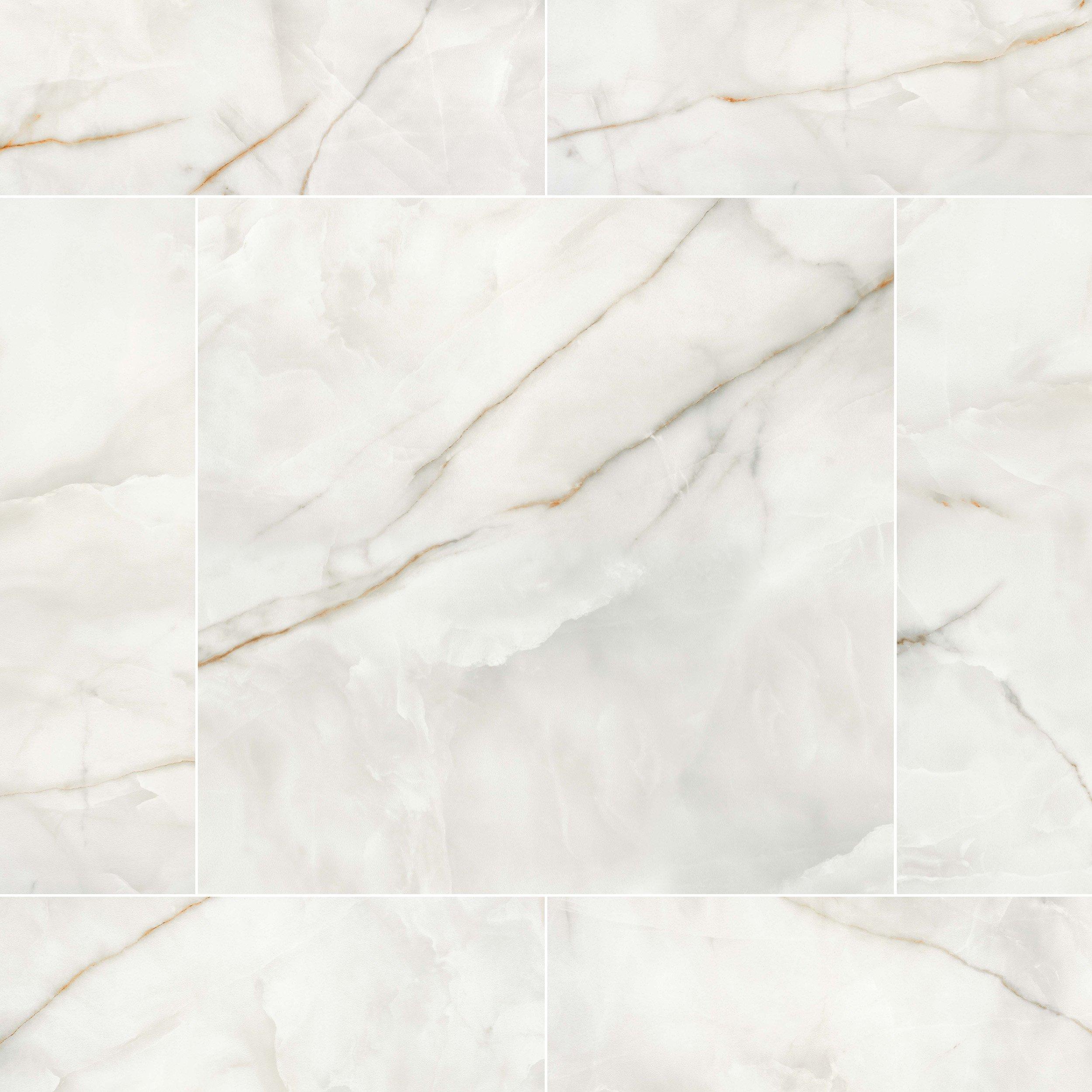 Ducale White Polished Porcelain Tile