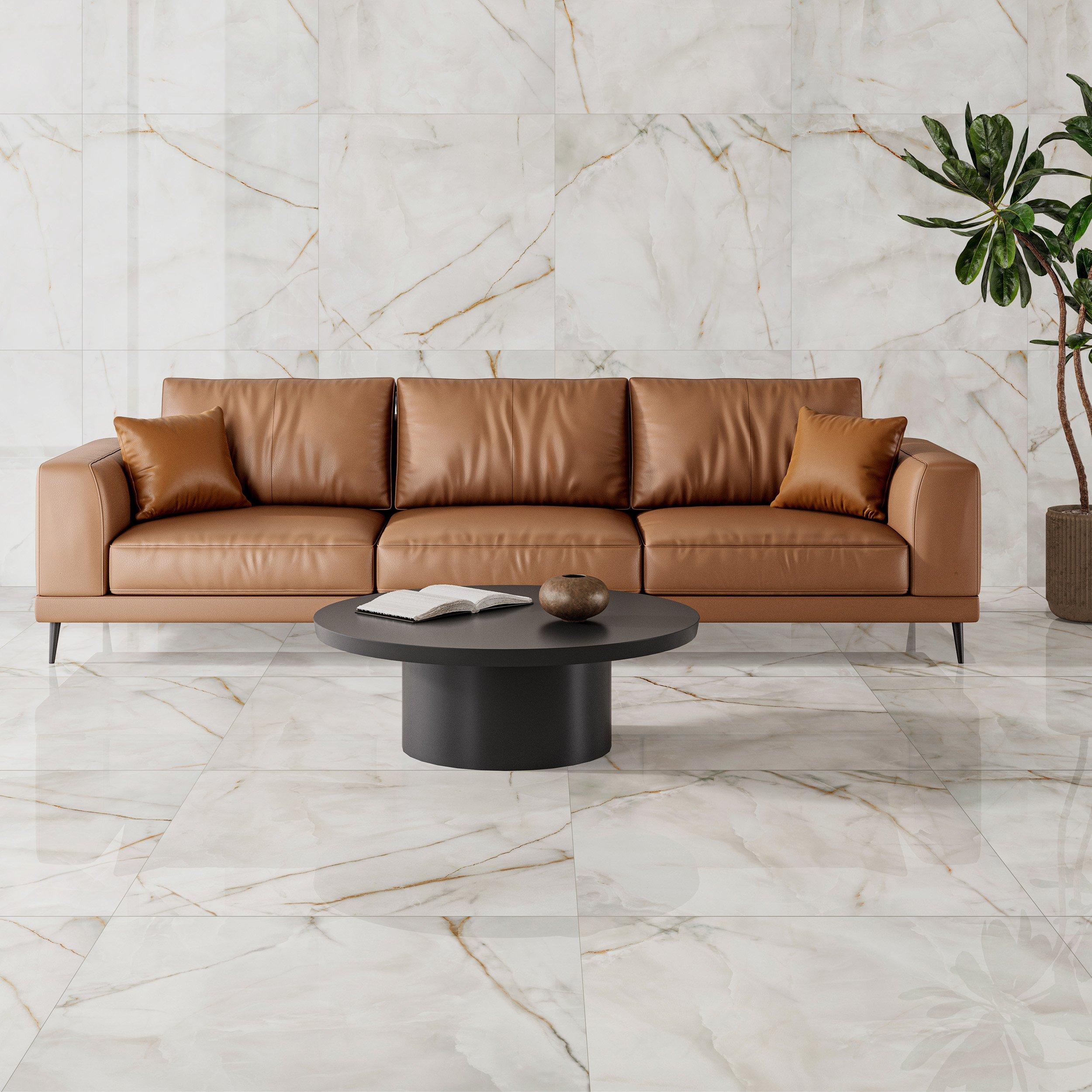 Ducale White Polished Porcelain Tile