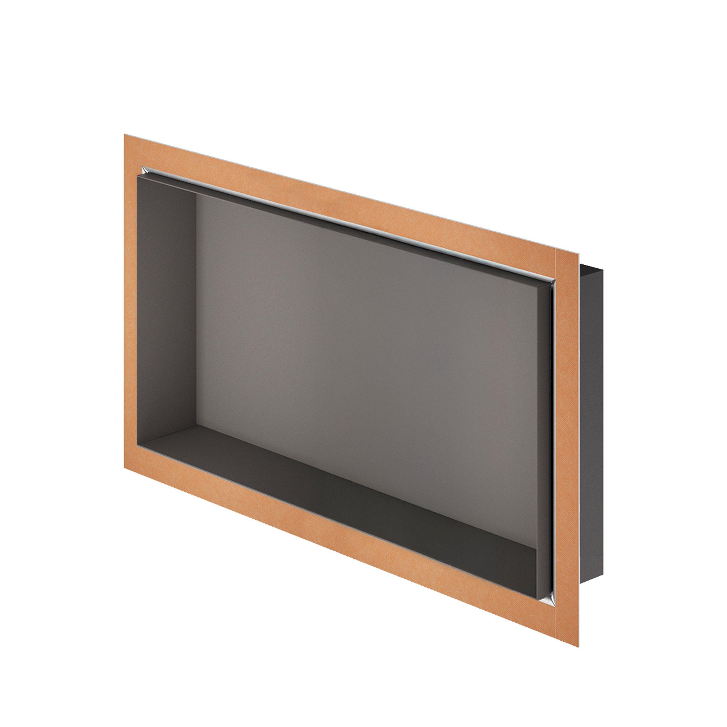 Schluter Design 12x24 Dark Anthracite Shower Niche