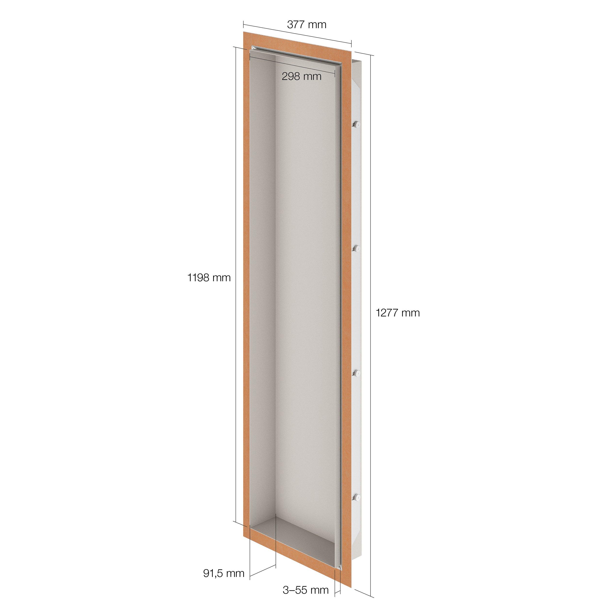 Schluter Design 12x48 Matte White Shower Niche