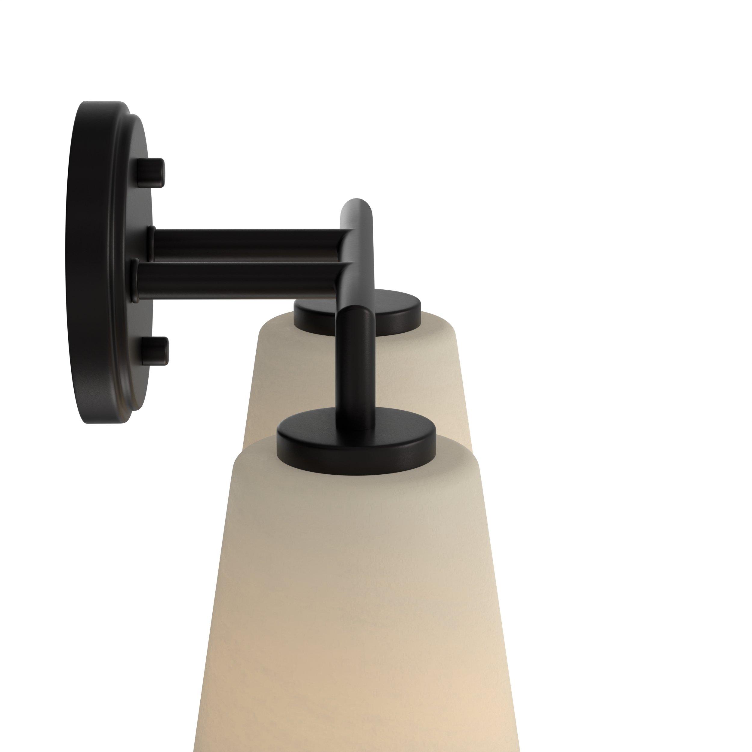 Crawford Matte Black Double Vanity Light