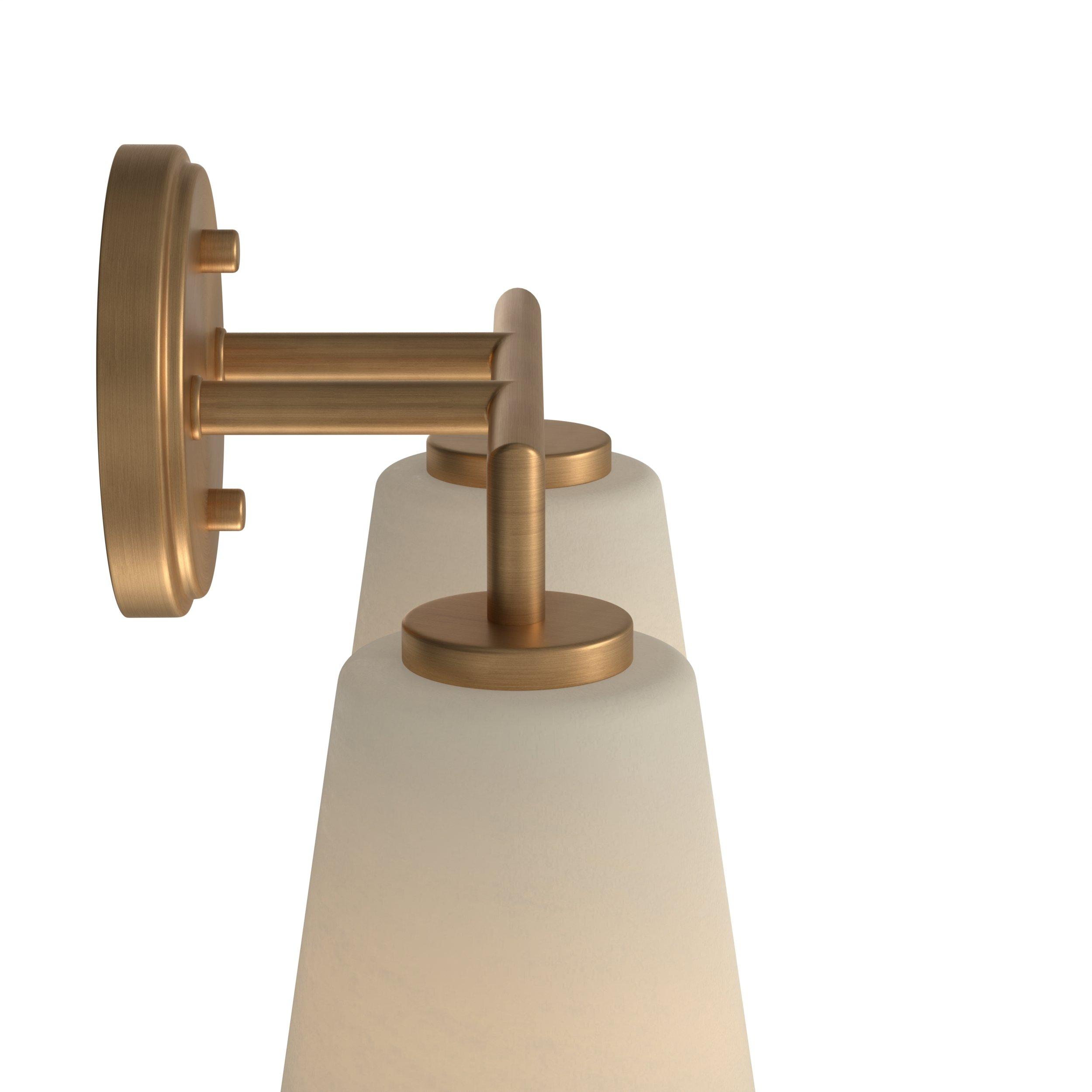 Crawford Brushed Gold Double Vanity Light