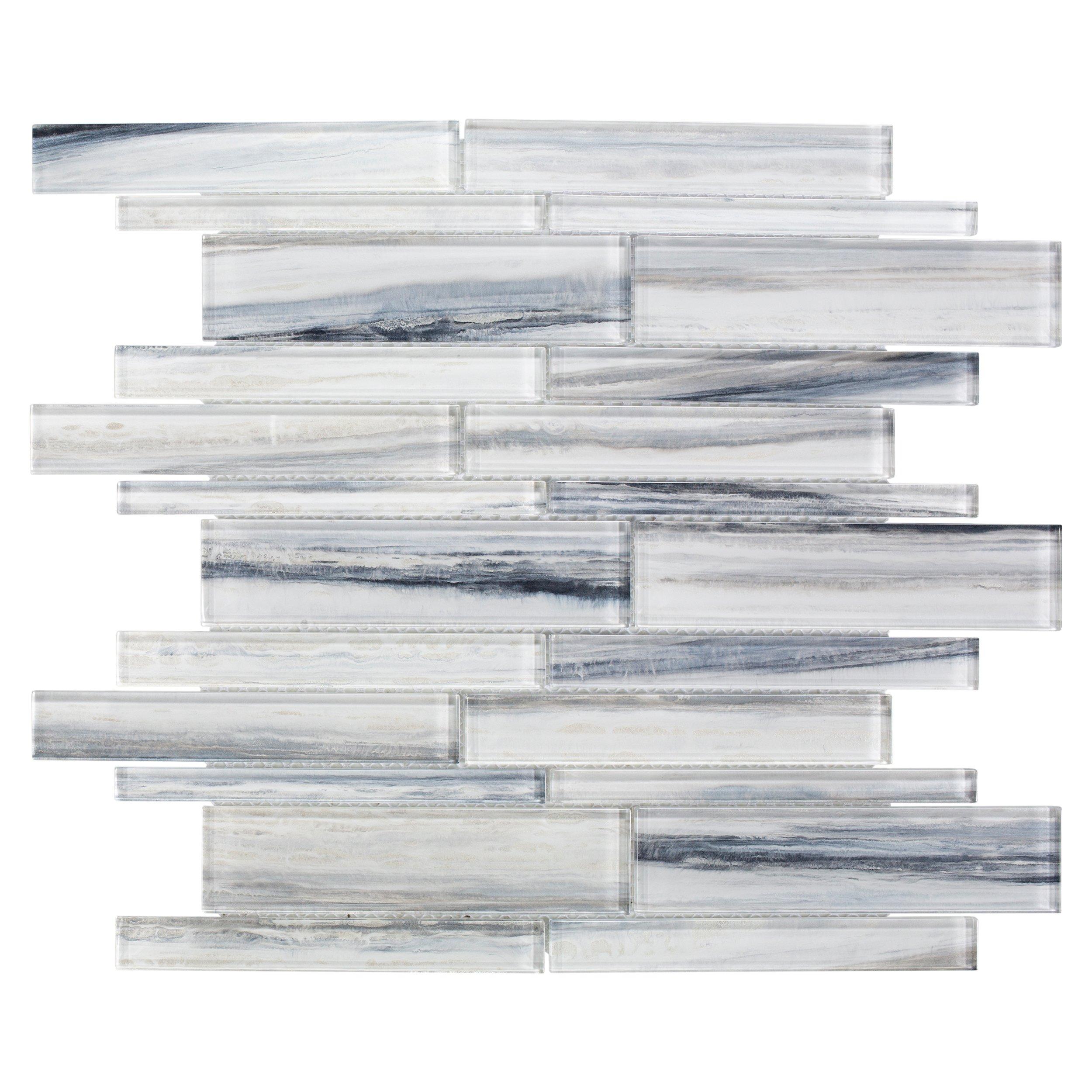 Misty Fjord Linear Glass Mosaic