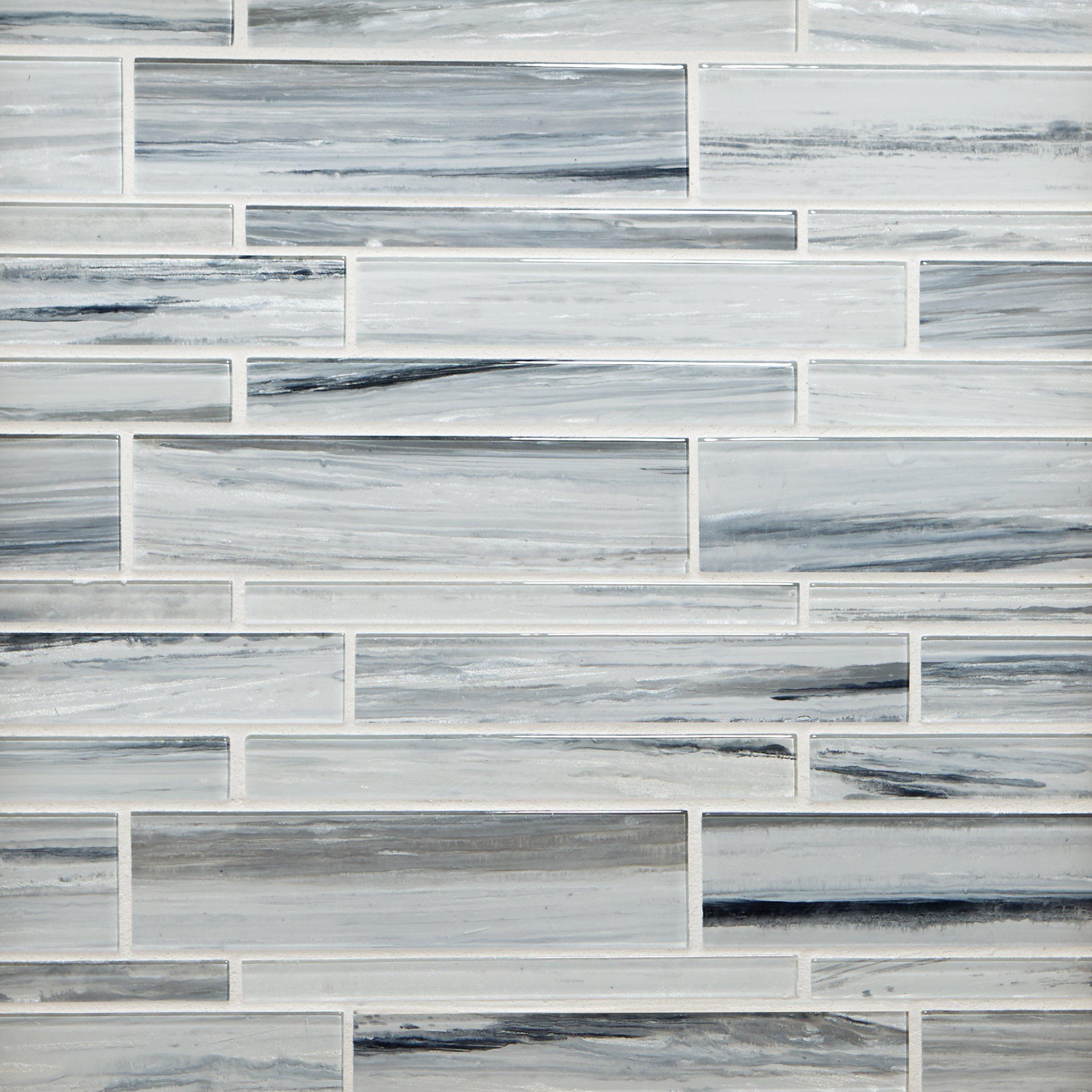 Misty Fjord Linear Glass Mosaic