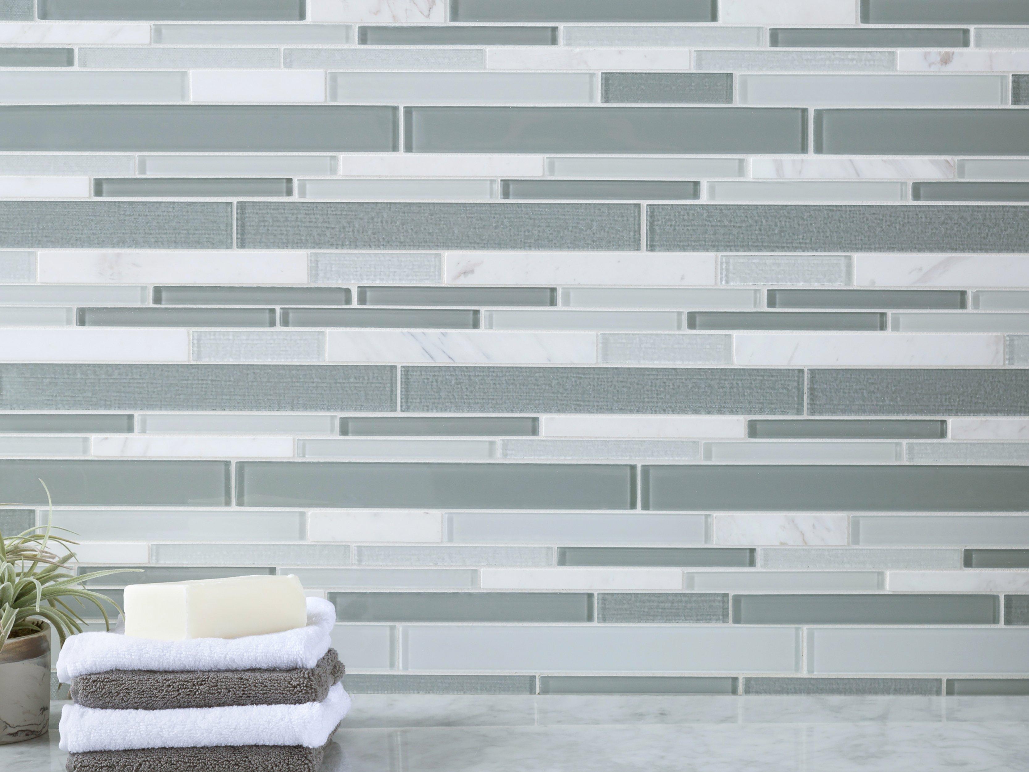 Clarity Stone Linear Glass Mosaic