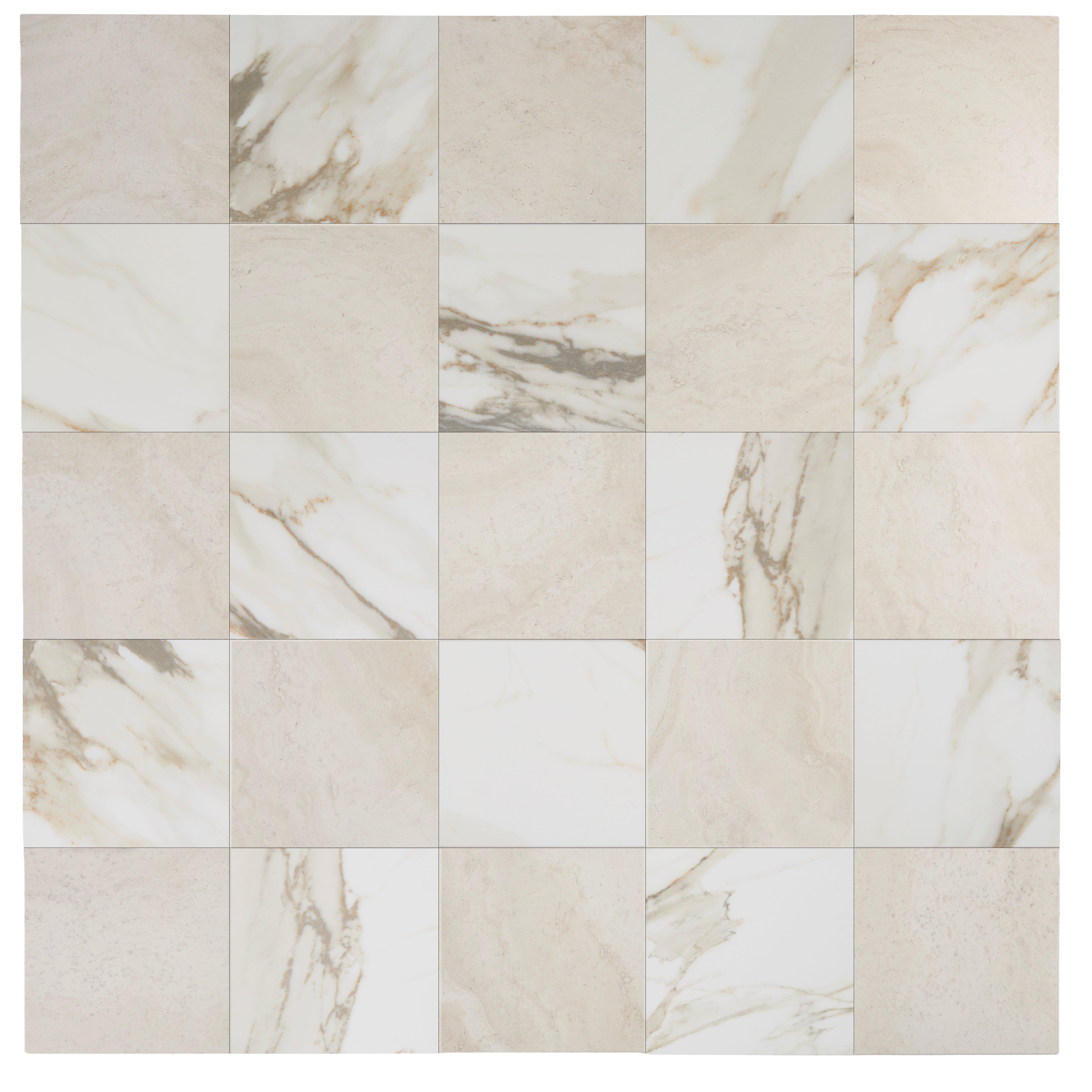 Calacatta Matte Square Ceramic Tile
