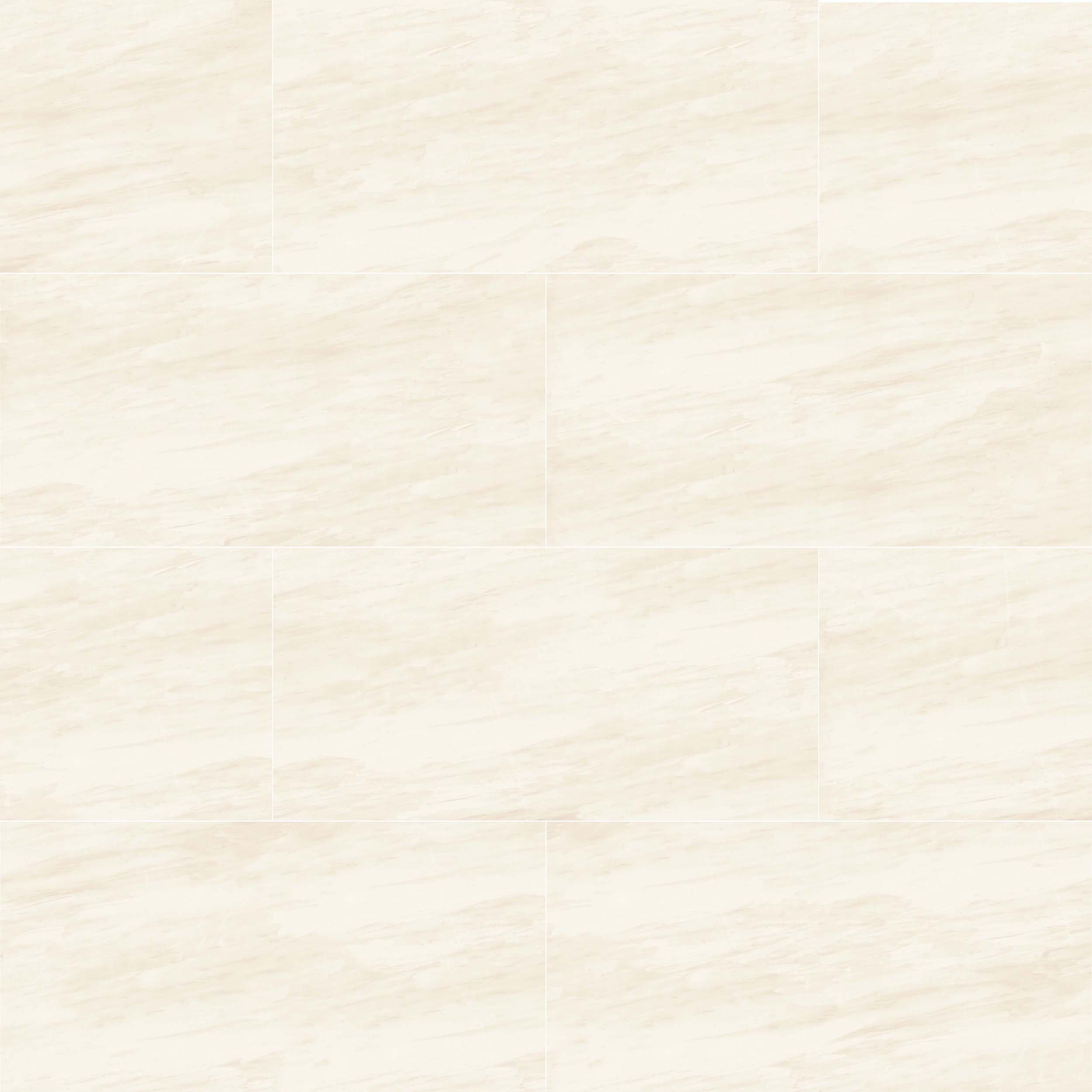 Avery White Polished Porcelain Tile