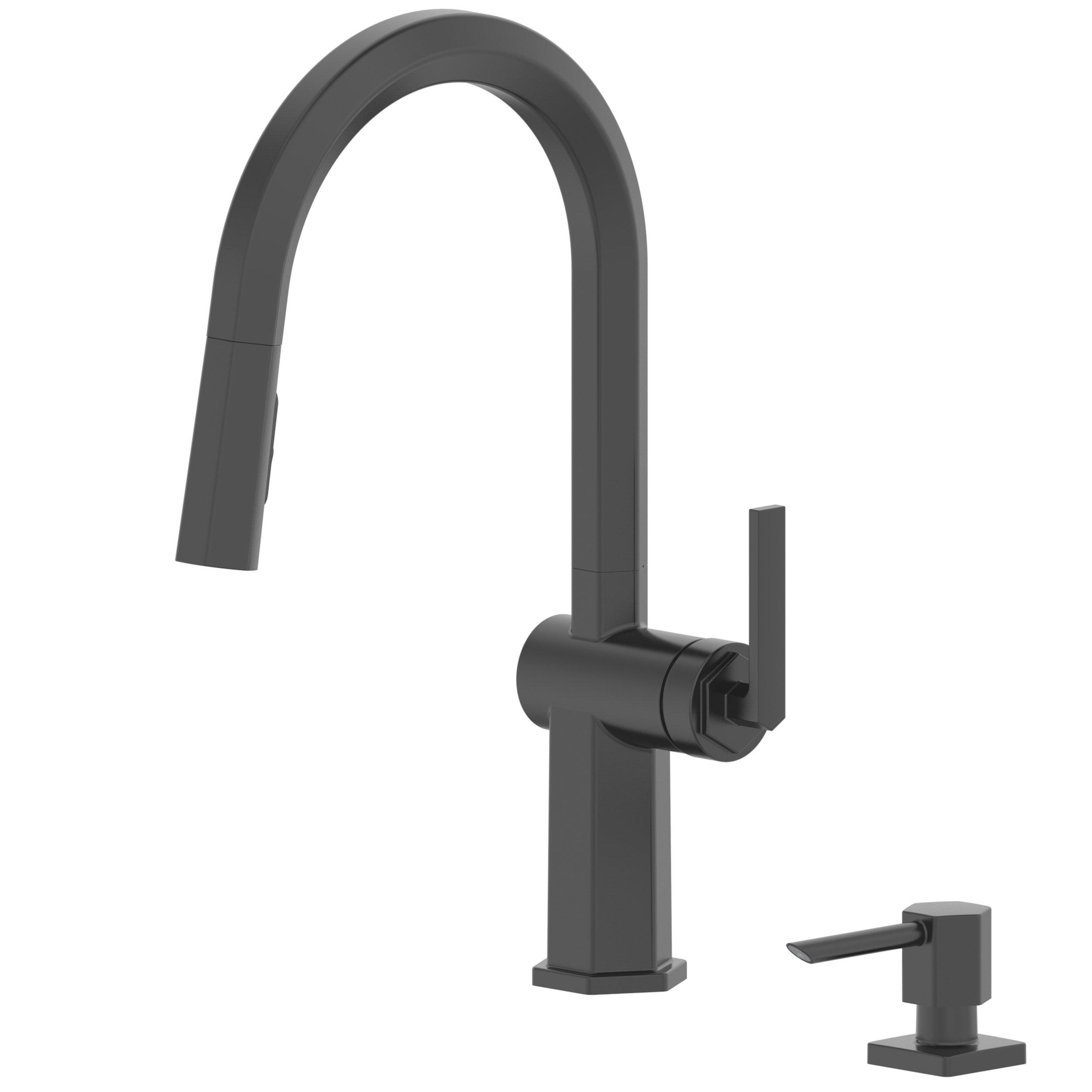 Apollo Pull Down Matte Black Kitchen Faucet