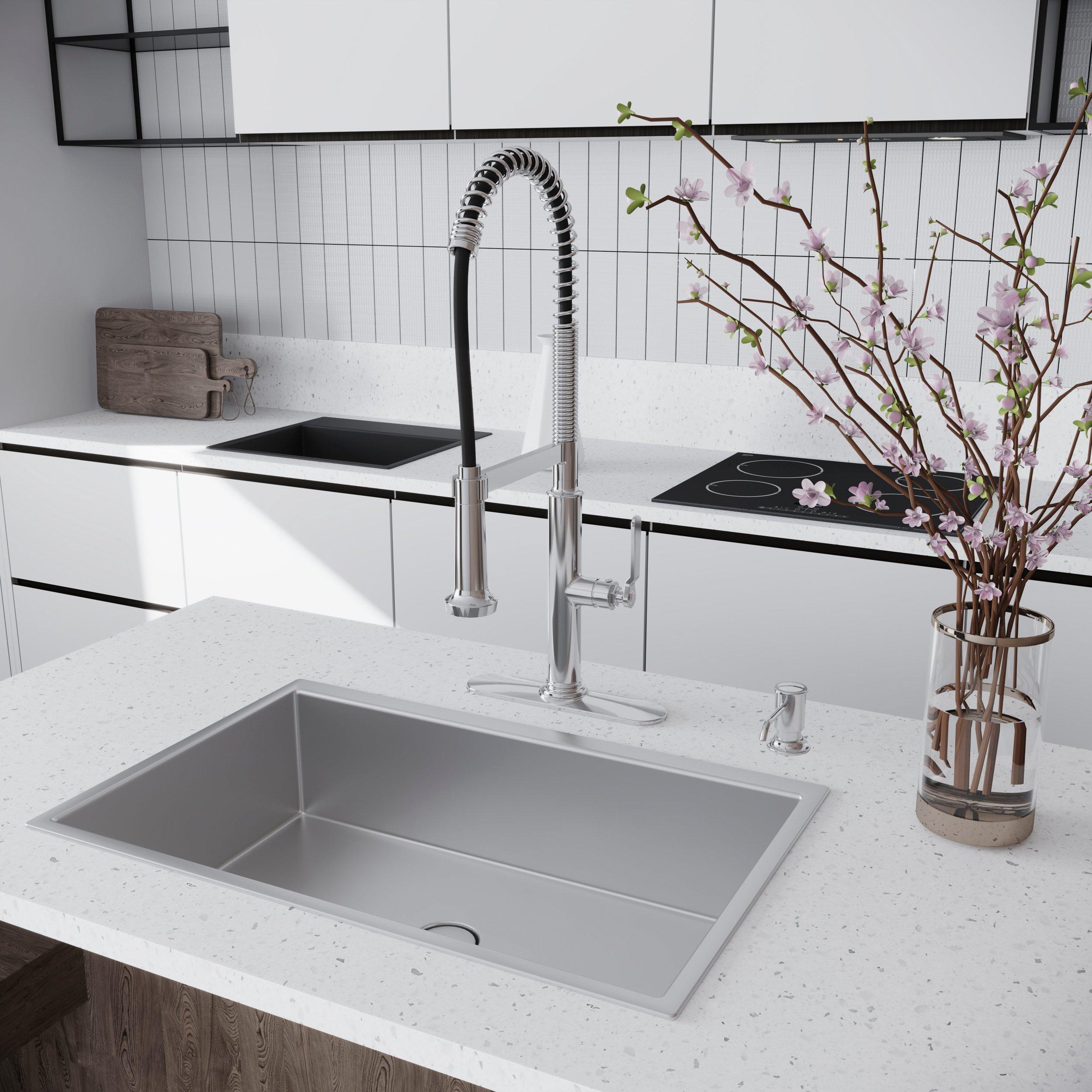 Apollo Pull Down Matte Black Kitchen Faucet