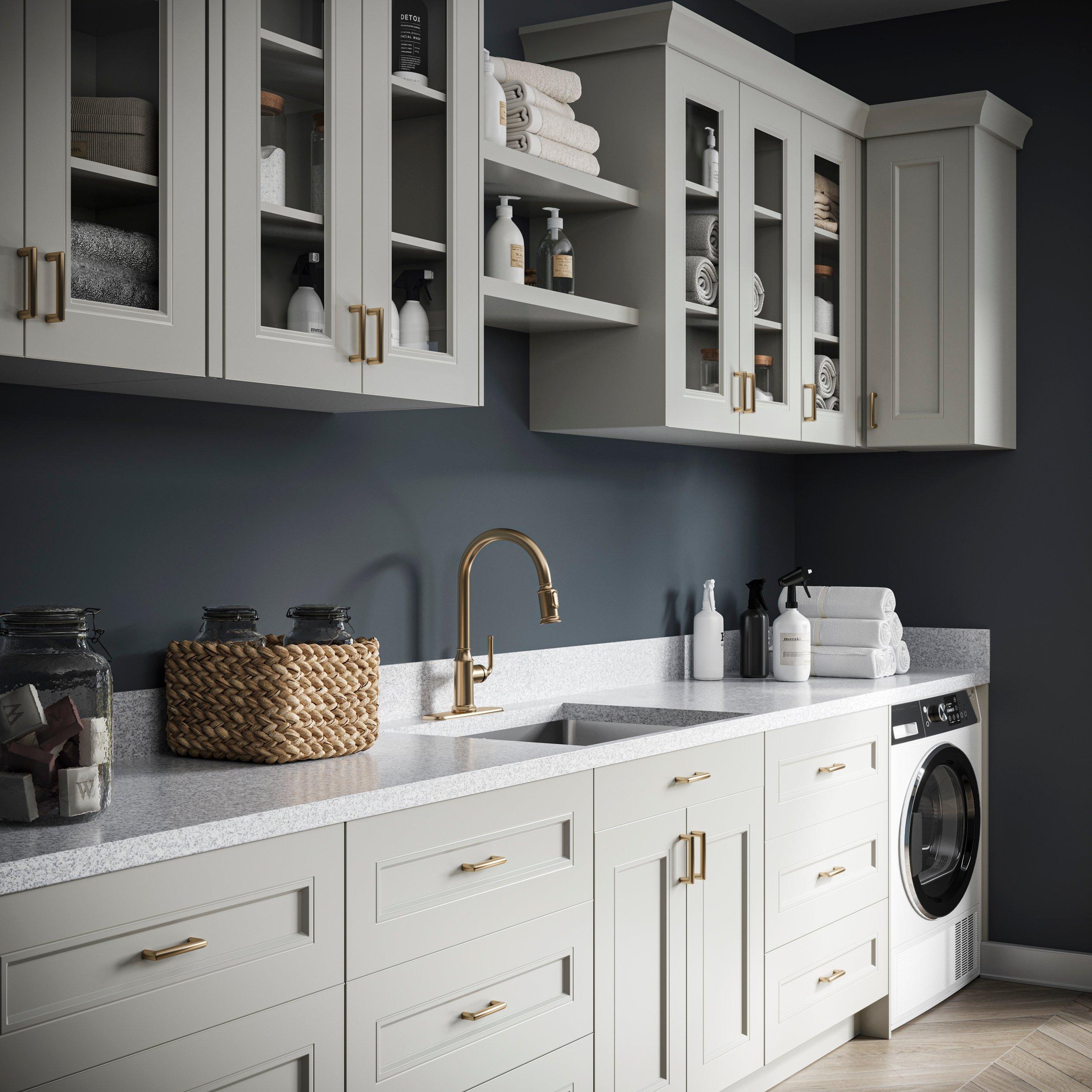 Athena Pull Down Brushed Gold Kitchen Faucet