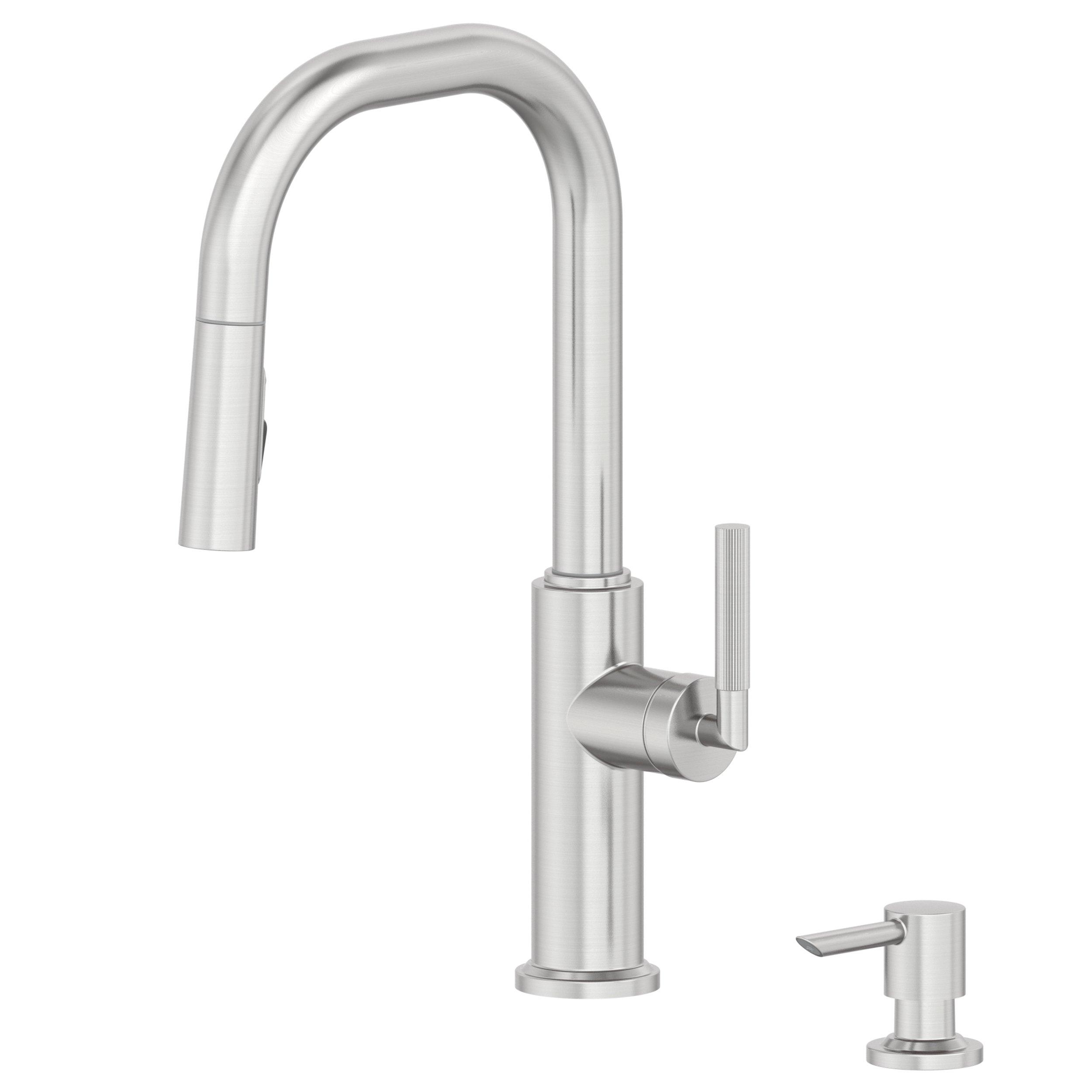 Hera Pull Down Brushed Nickel Kitchen Faucet