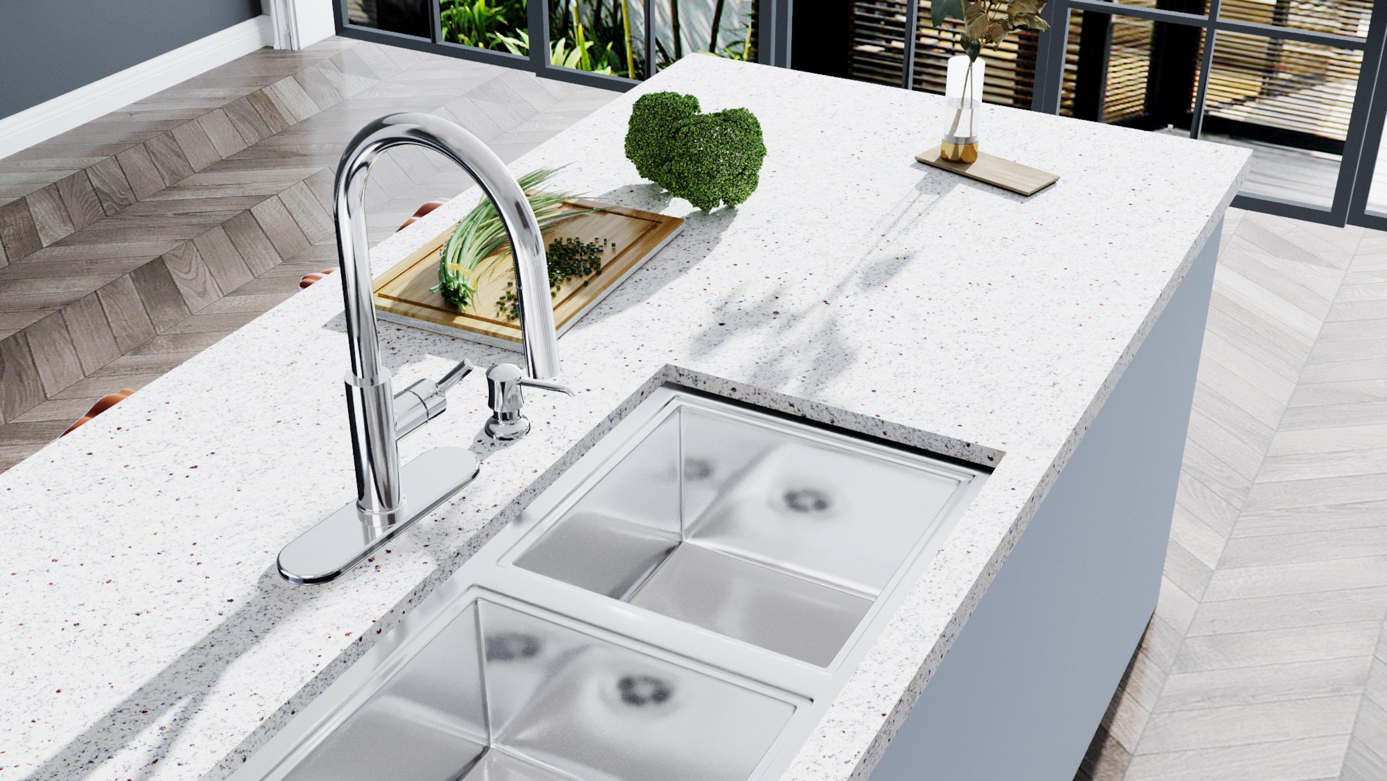 Hera Pull Down Brushed Nickel Kitchen Faucet
